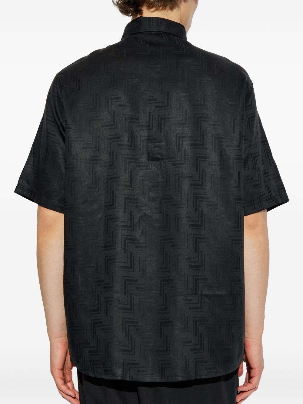 geometric-pattern short-sleeve shirt - 4