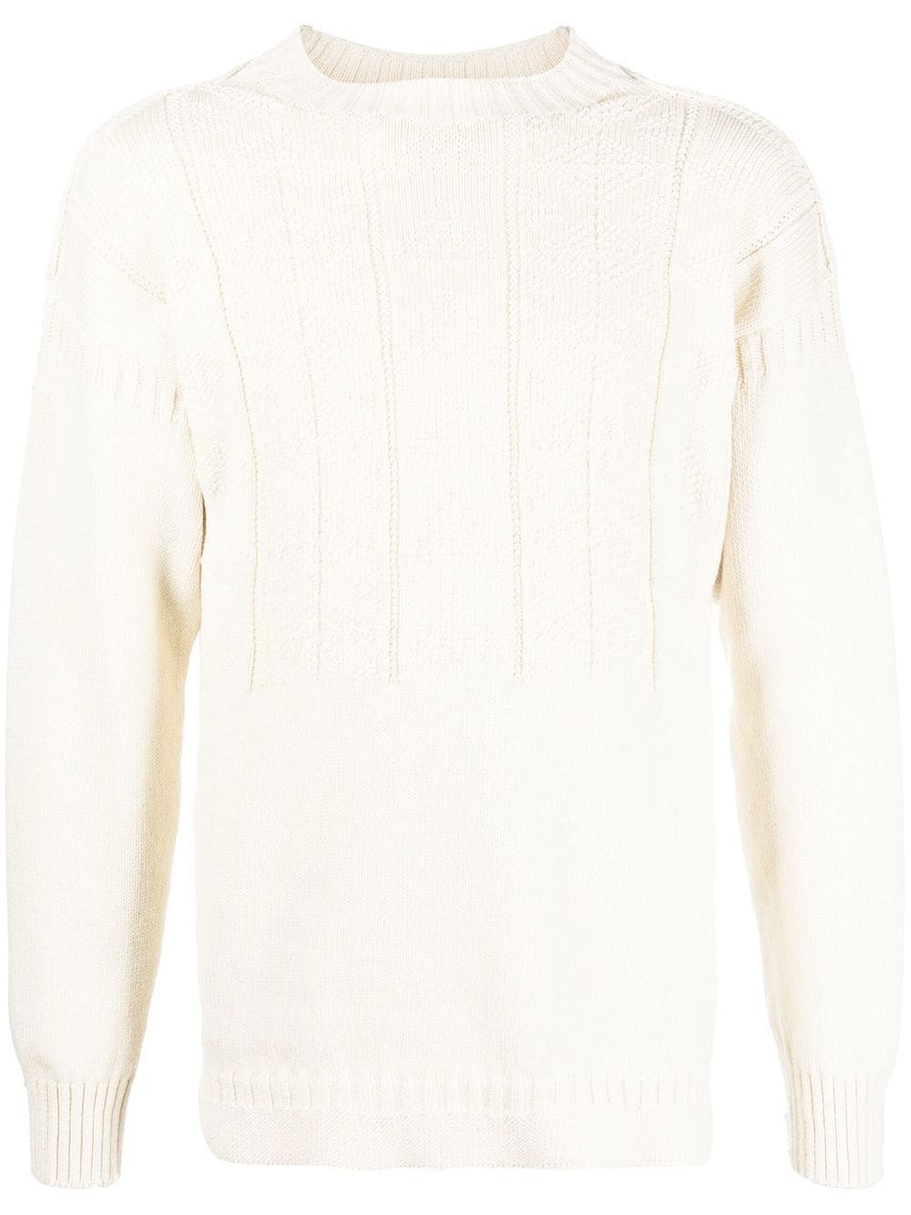 panelled knit jumper - 1