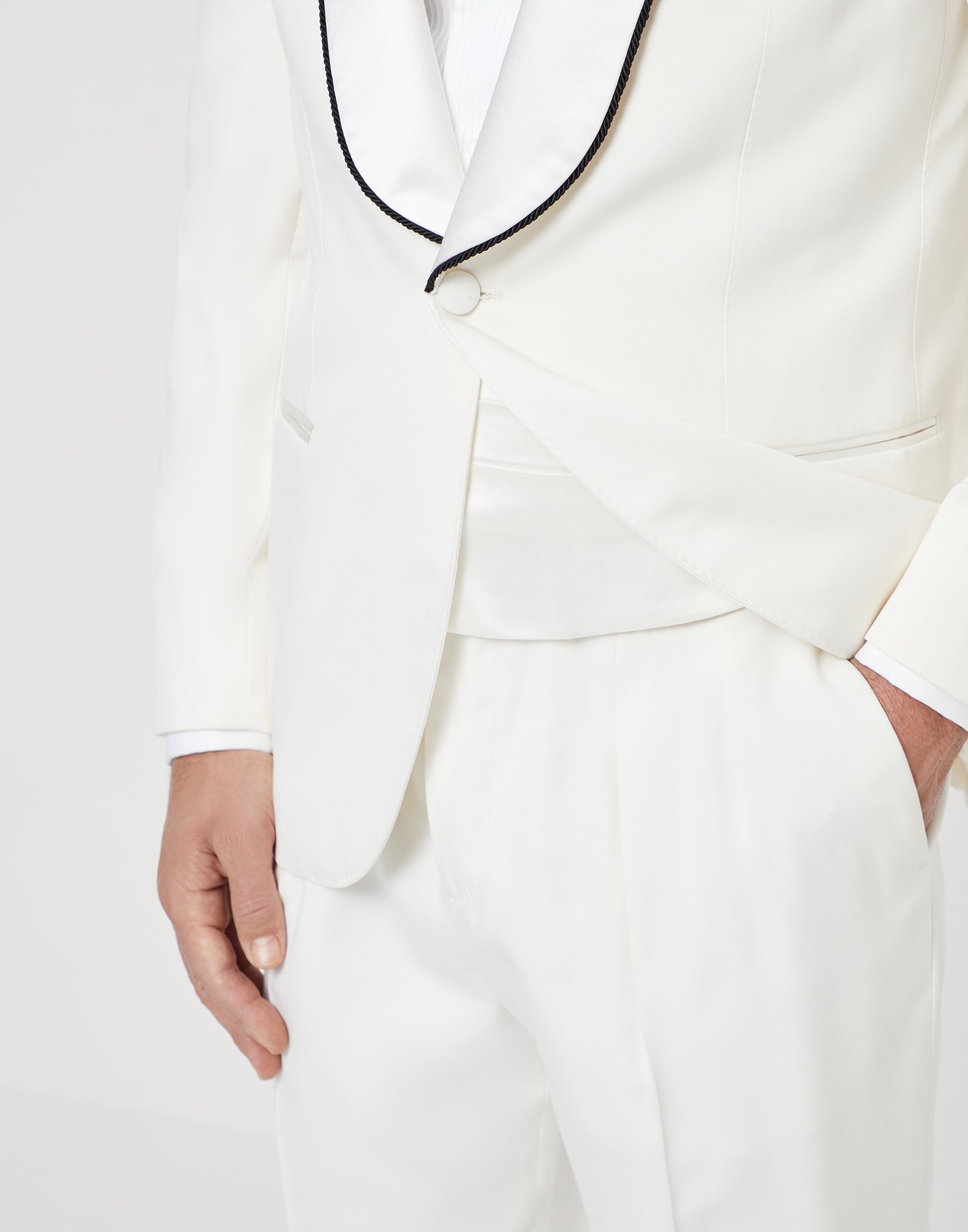 Cotton and silk satin cummerbund - 3