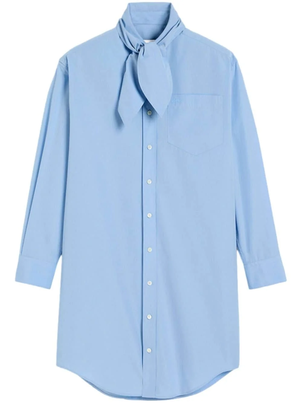 SCARF COLLAR SHIRT 드레스 - 1