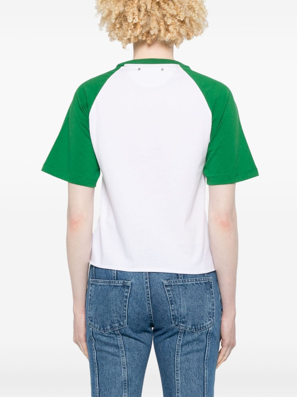 contrasting-sleeve T-shirt - 4