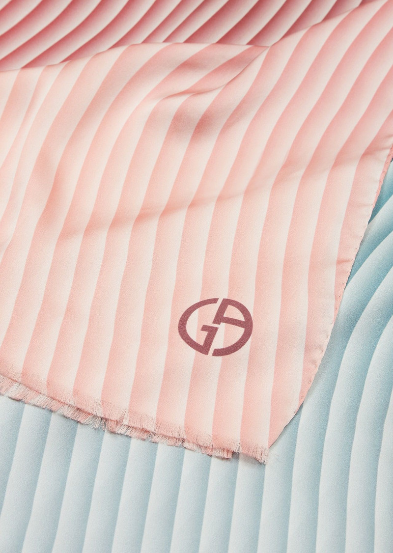 GIORGIO ARMANI Printed, gradient silk stole outlook