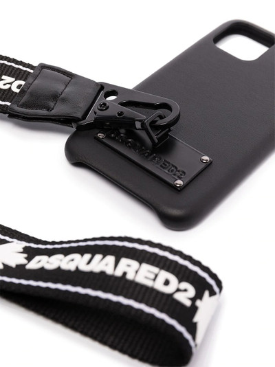 DSQUARED2 logo-embellished strap iPhone 11 case outlook