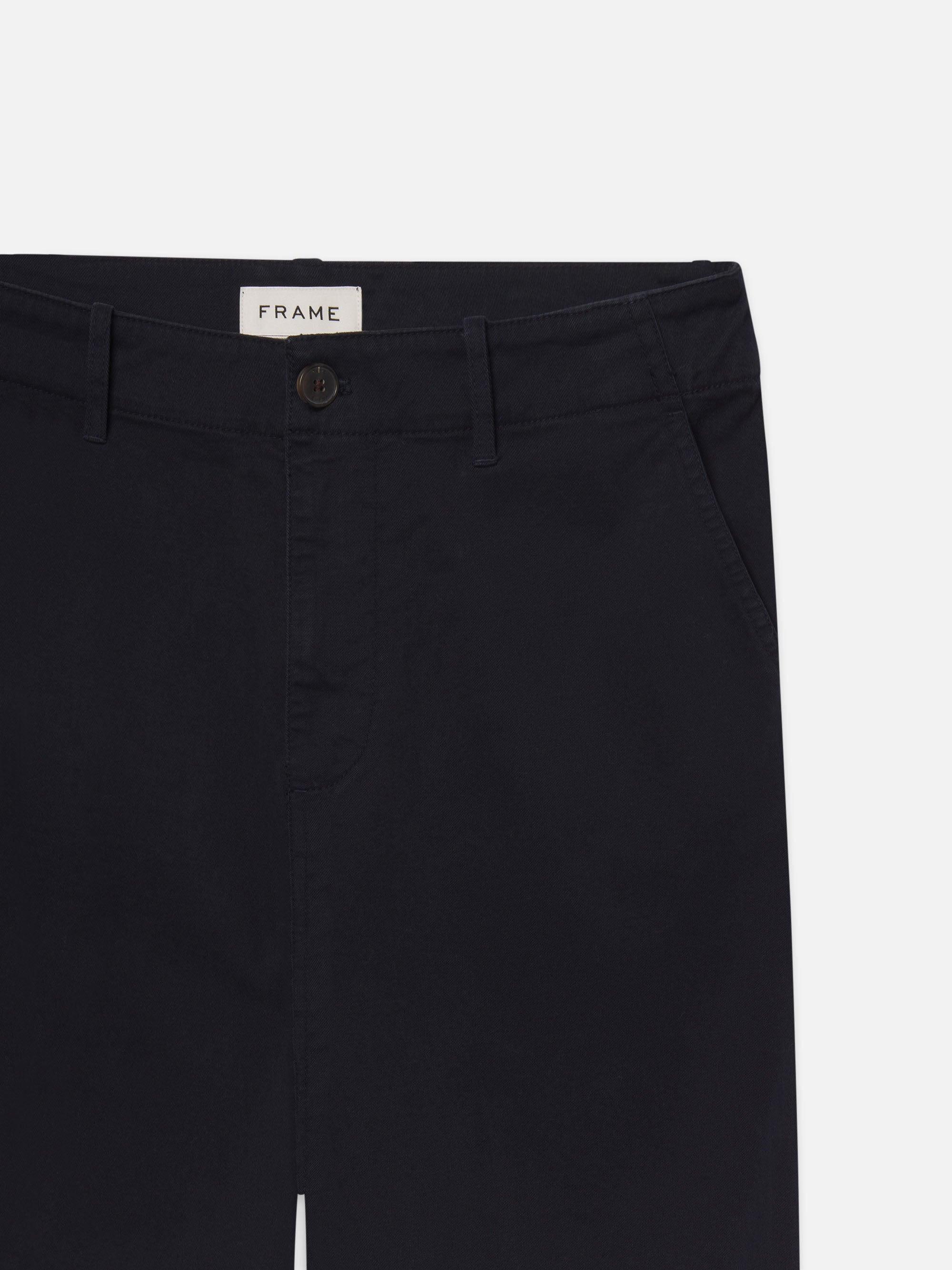 Cotton Chino Pants in Dark Navy - 2
