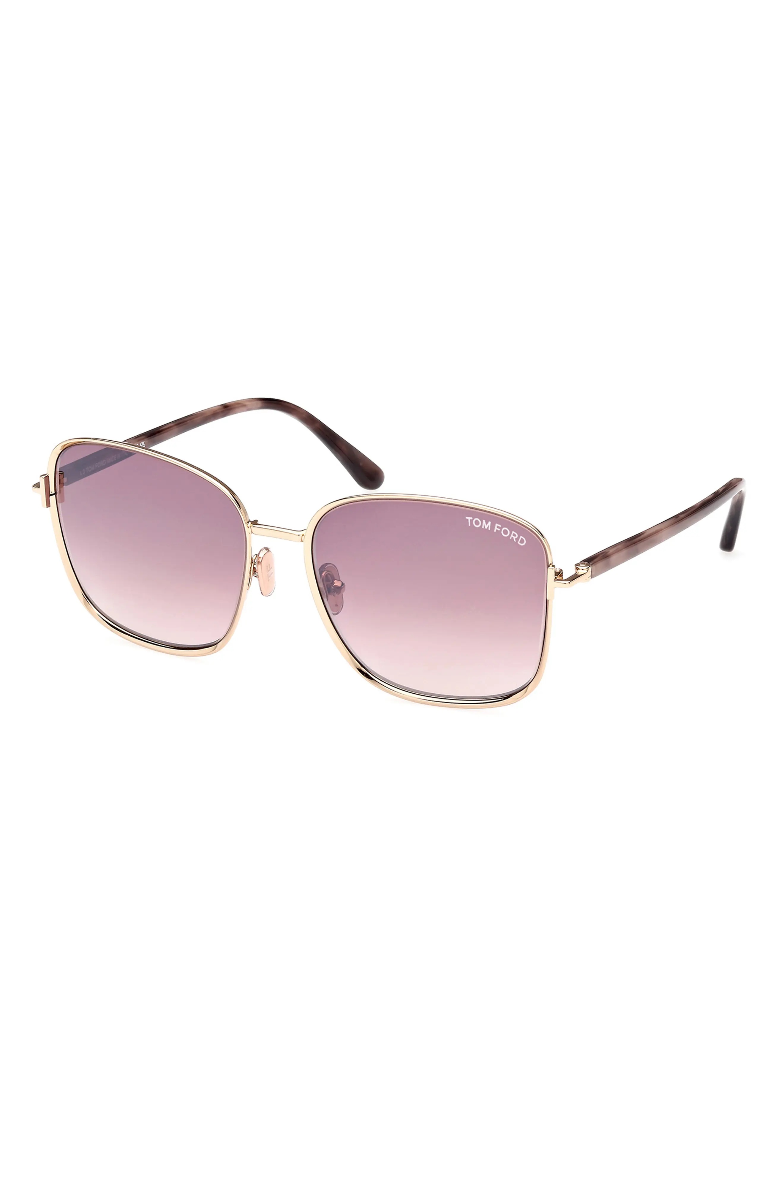 Fern 57mm Square Sunglasses in Shiny Rose Gold Rose /Rose - 2