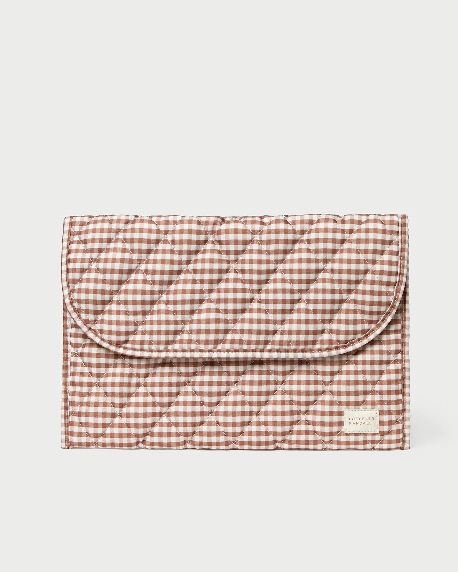 Faris Brown Gingham Laptop Sleeve - 1