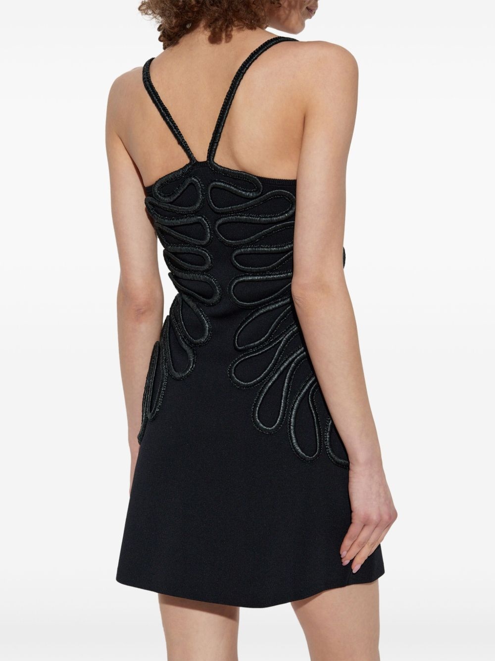 embroidered detailing dress - 4
