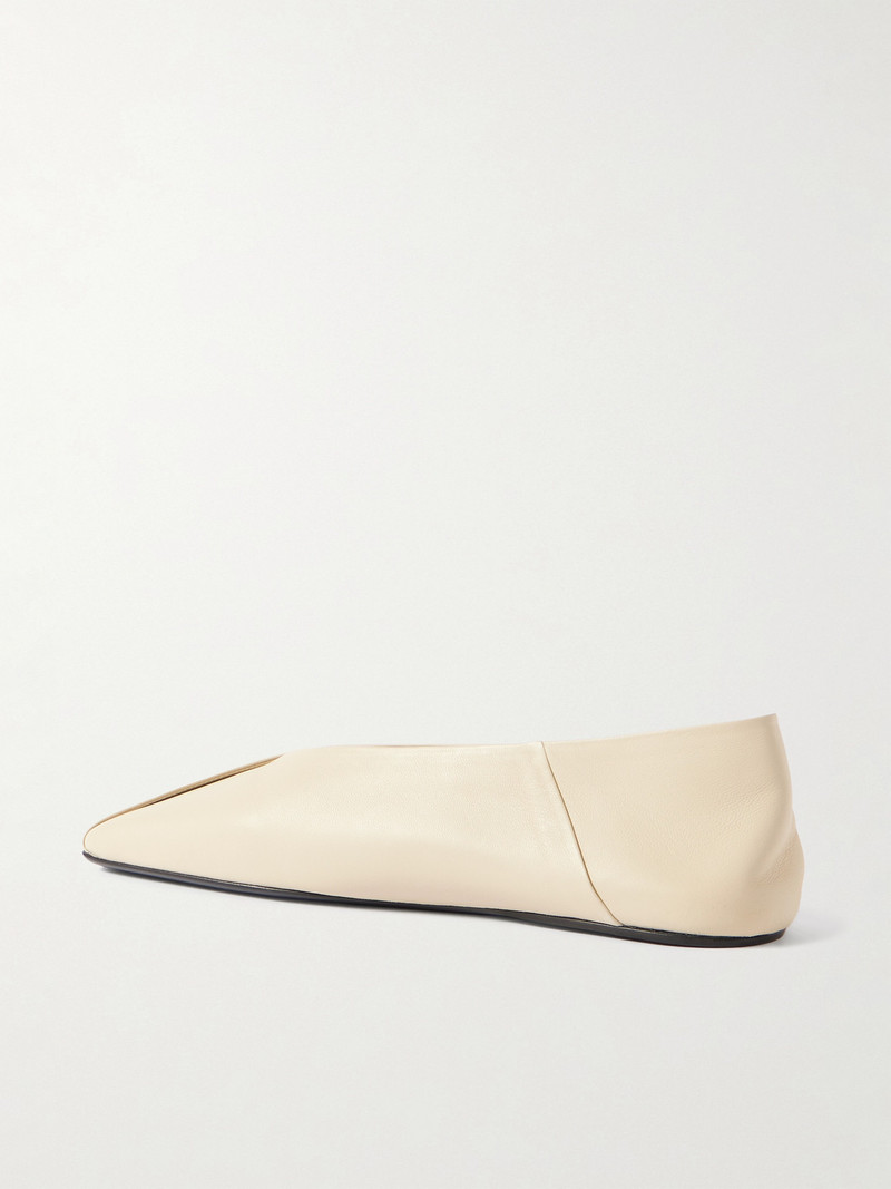 Asymmetric Leather Ballet Flats 3
