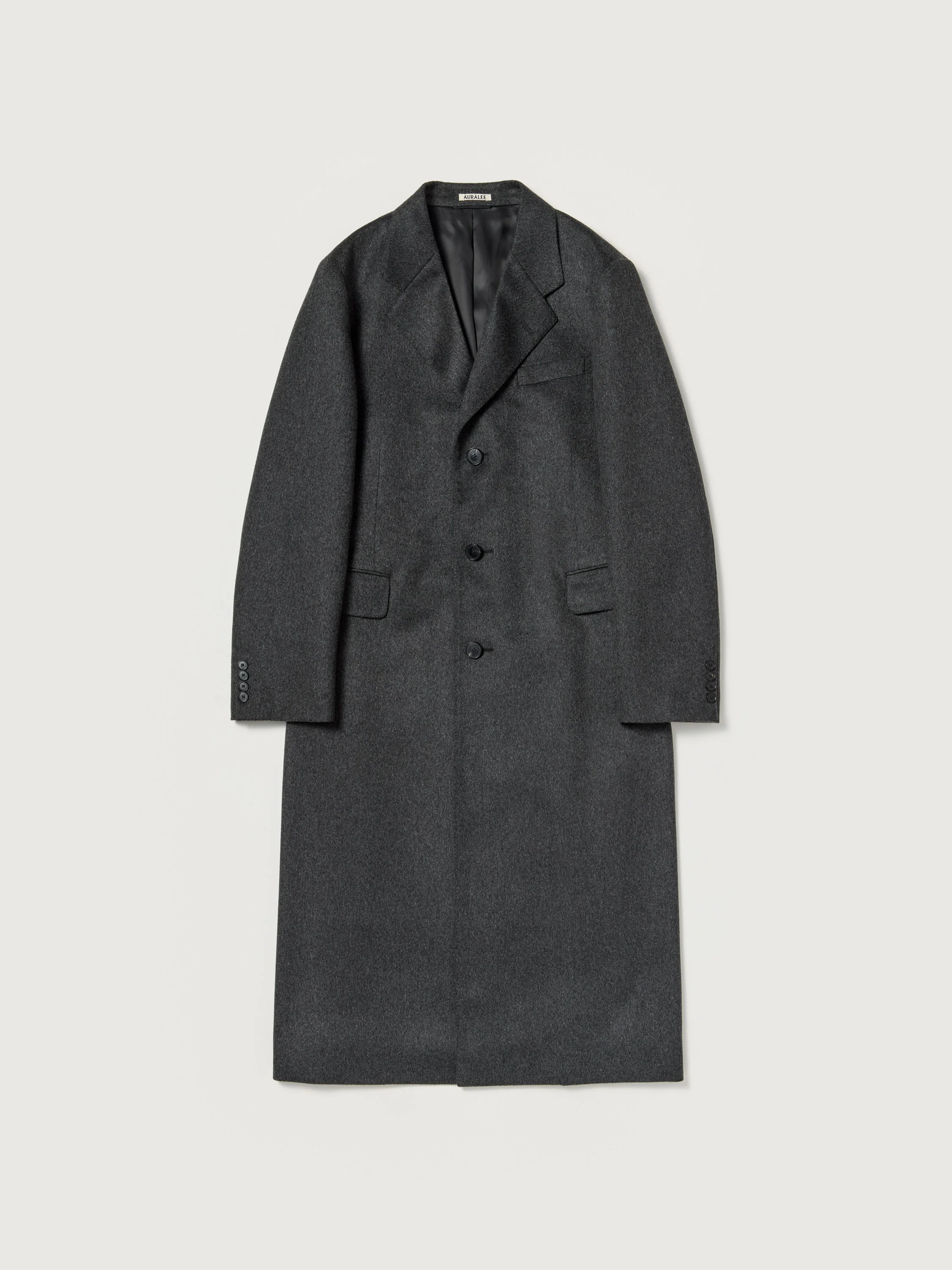 CASHMERE MOLESKIN LONG COAT - 1