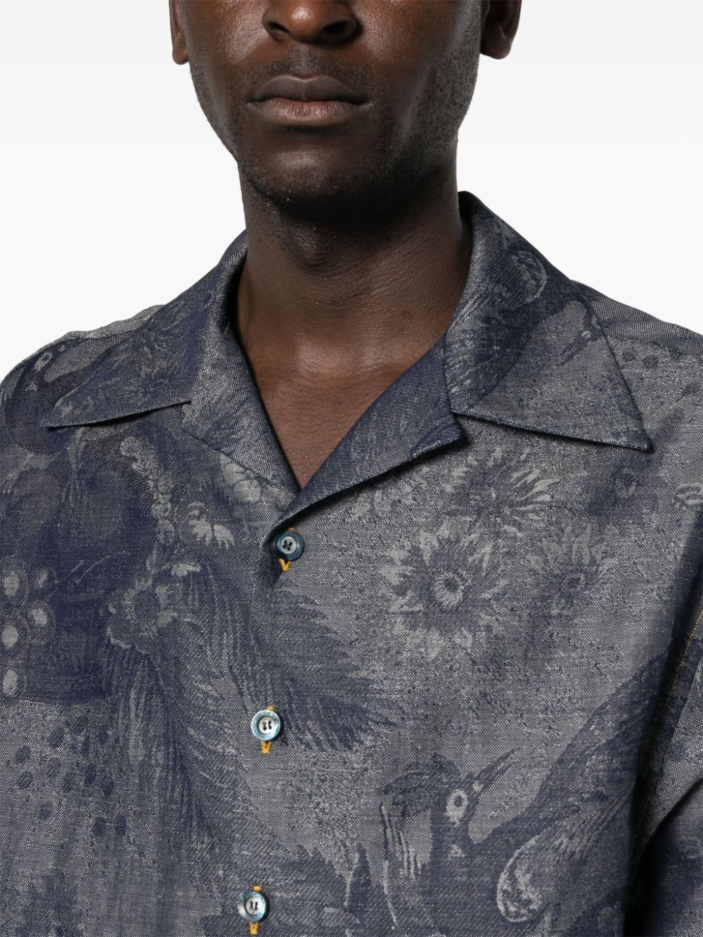 patterned-jacquard shirt - 5