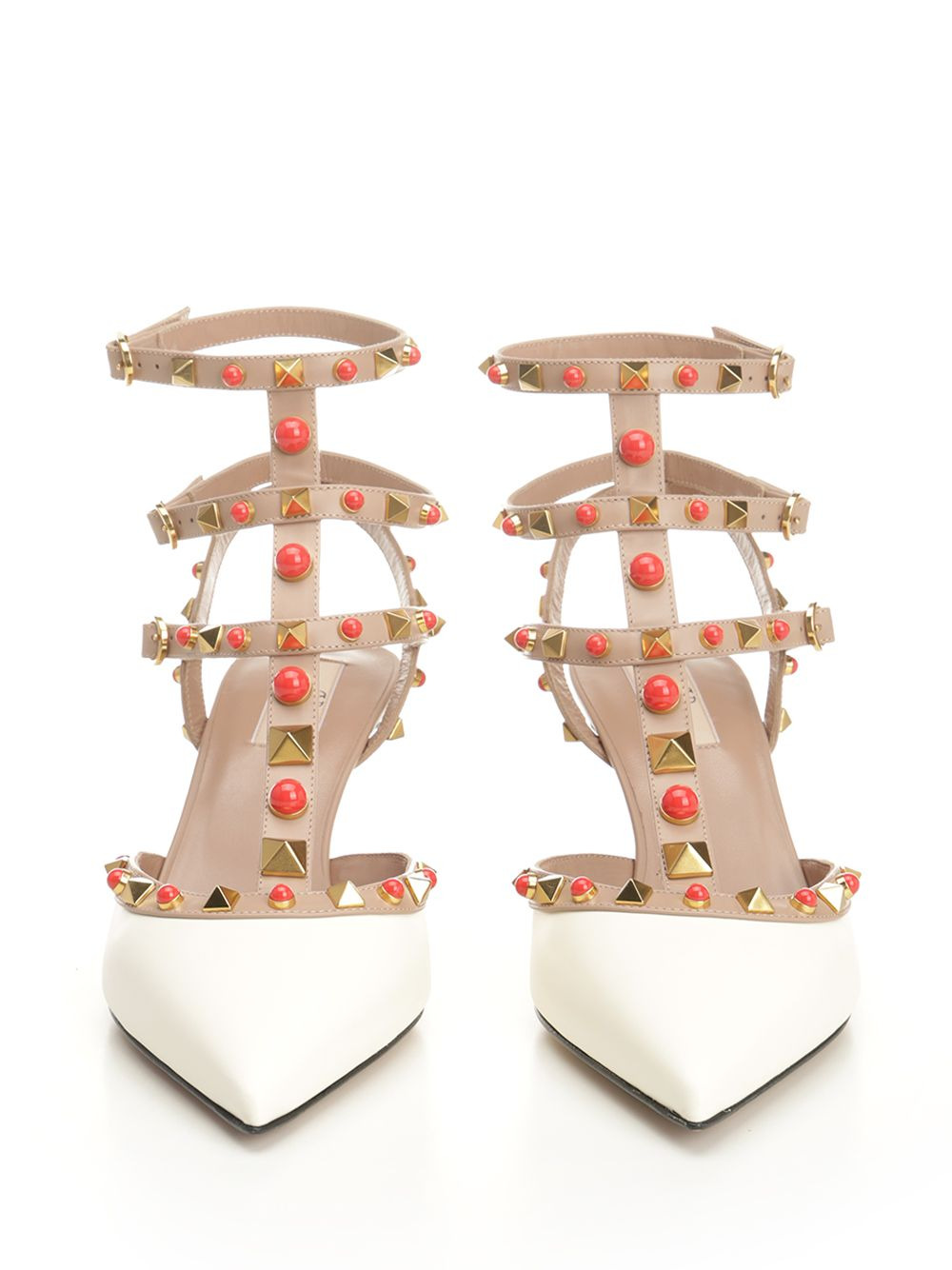 Rockstud Sandals White - 5