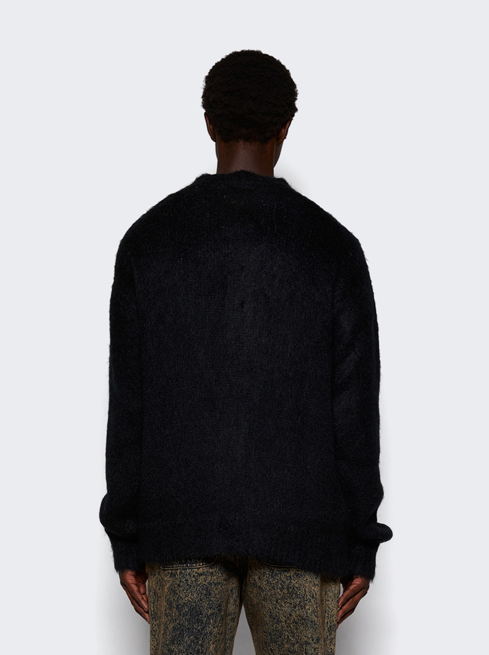 Mohair Knit Cardigan Black - 5
