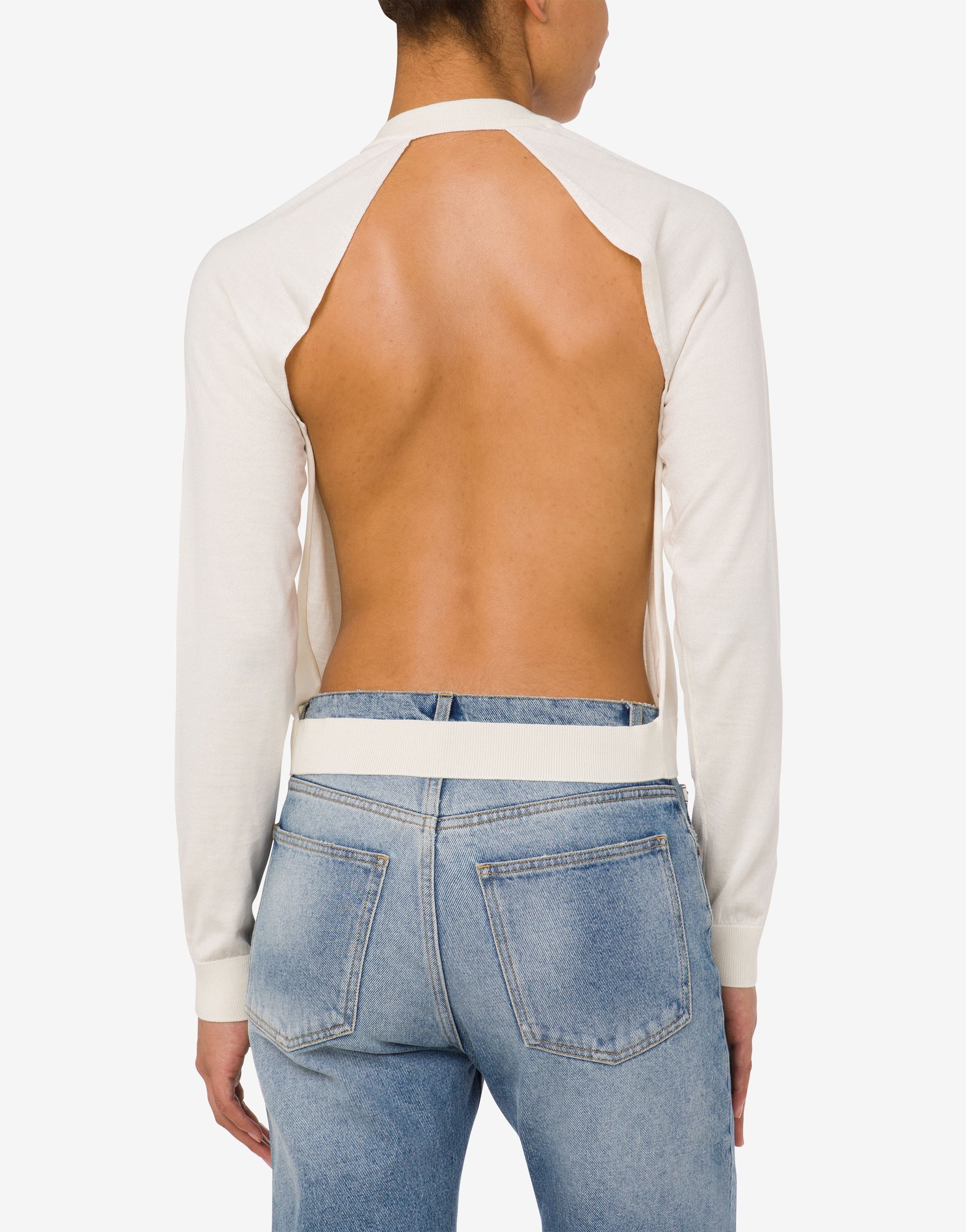 WOOL SWEATER GOLDEN M WITH CUT-OUT - 2