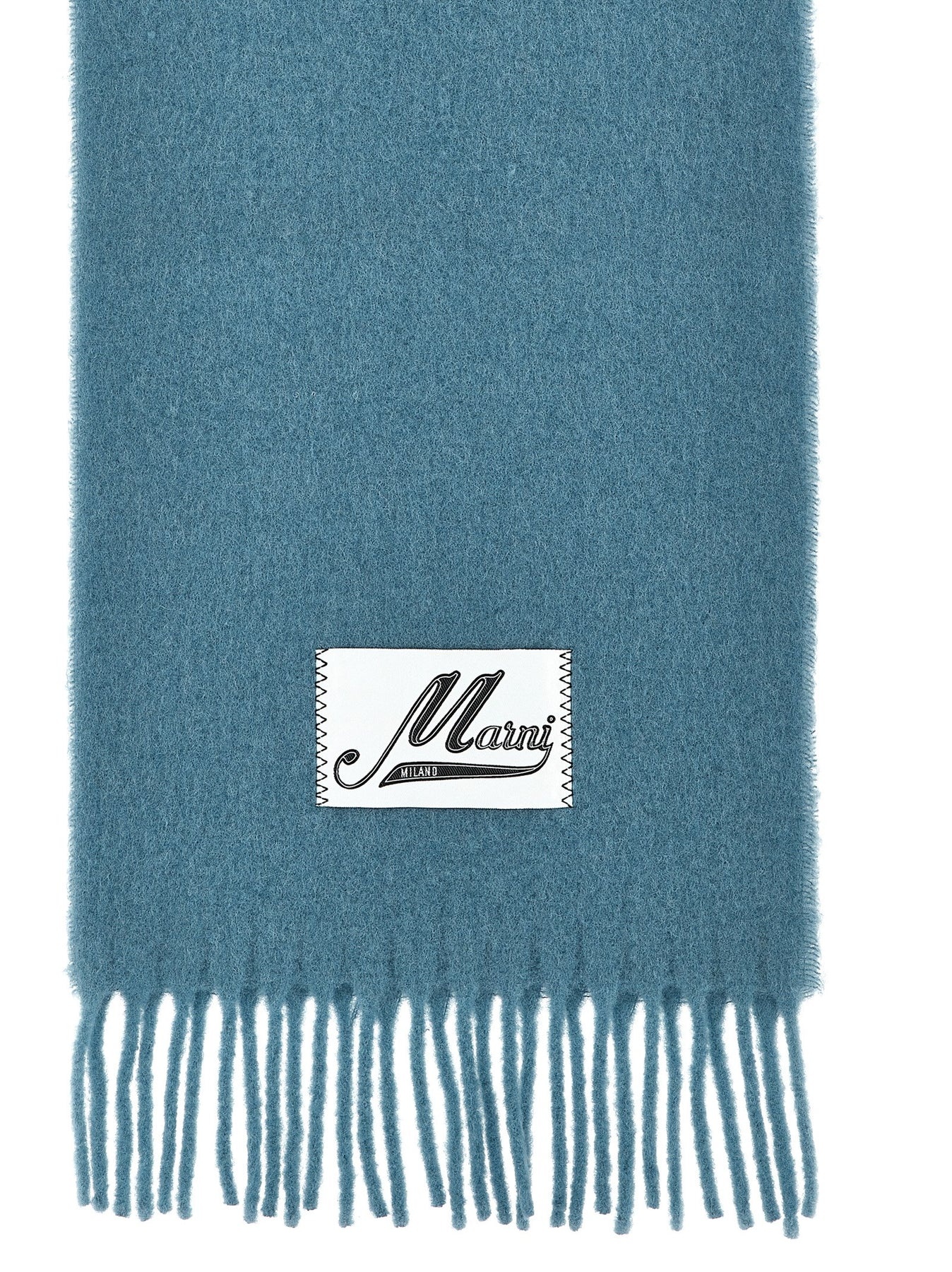 Logo Patch Scarf Scarves, Foulards Light Blue - 2