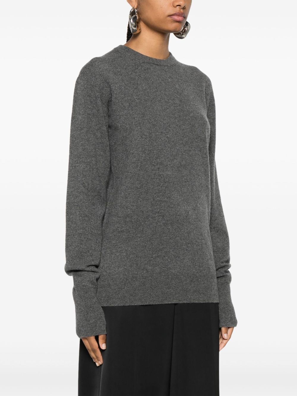 mélange cashmere jumper - 3