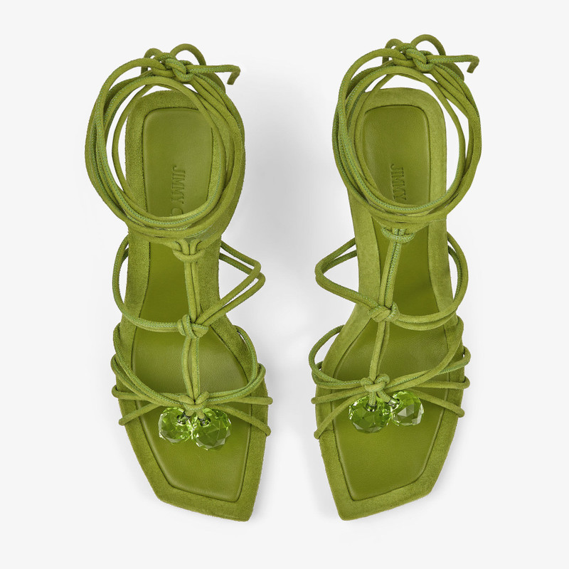 Jemma 90 Matcha Suede Sandals 4