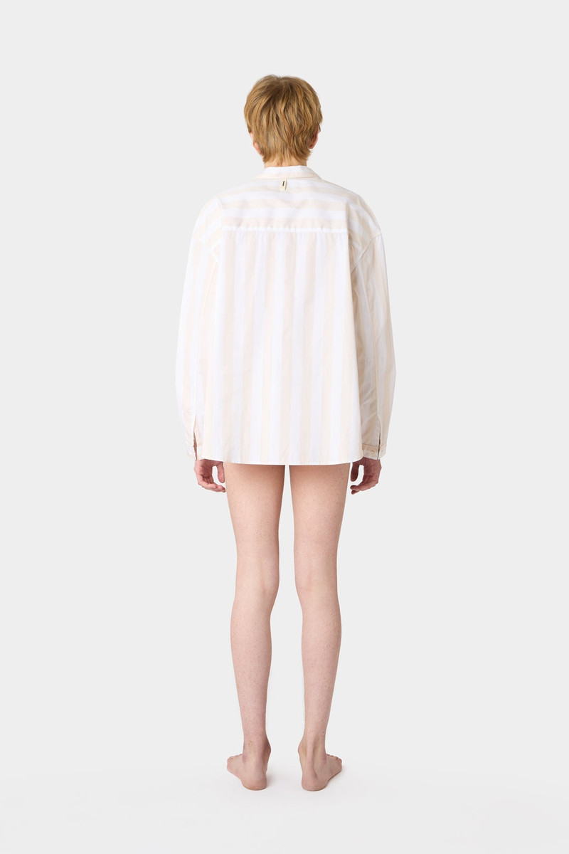 OVER SHIRT / white stripes 5