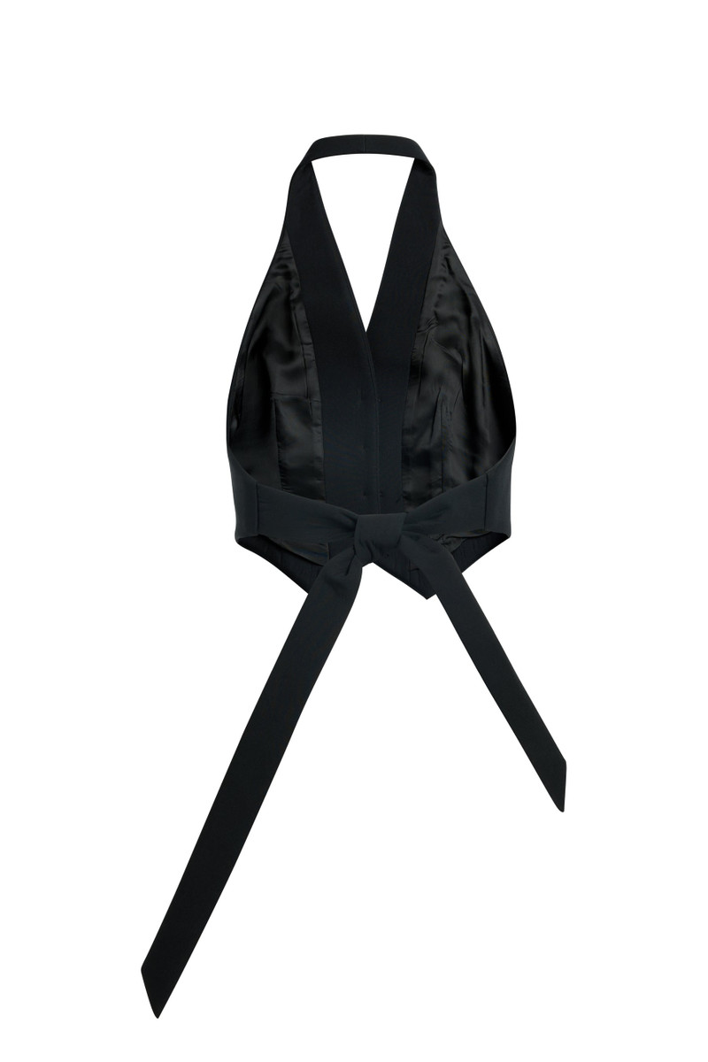VEST WITH TIE BACK BLACK 12