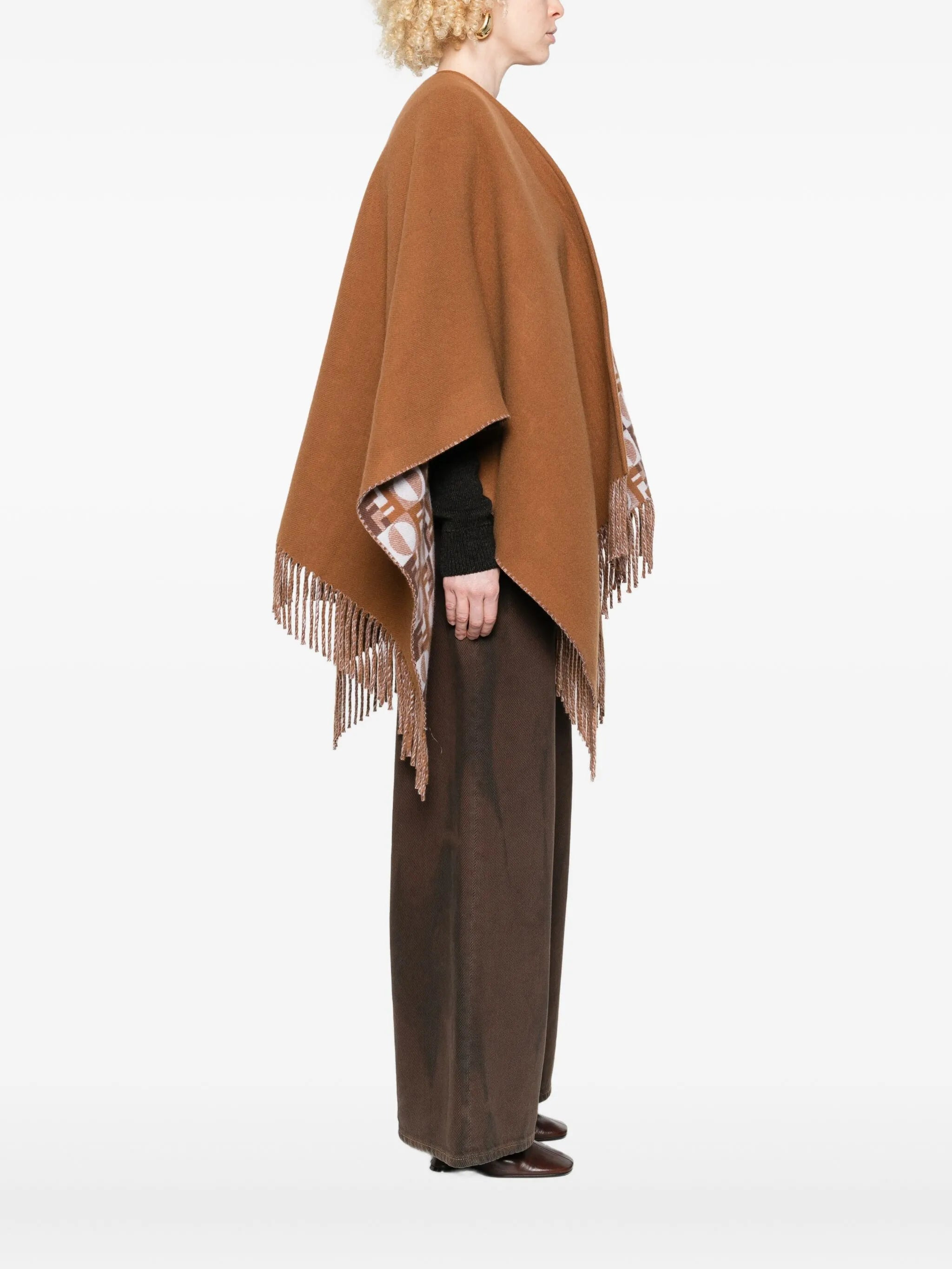Fendi Fringe-detail Cape - 3