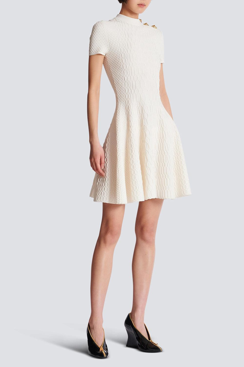 Three Button Flare Dress - 6