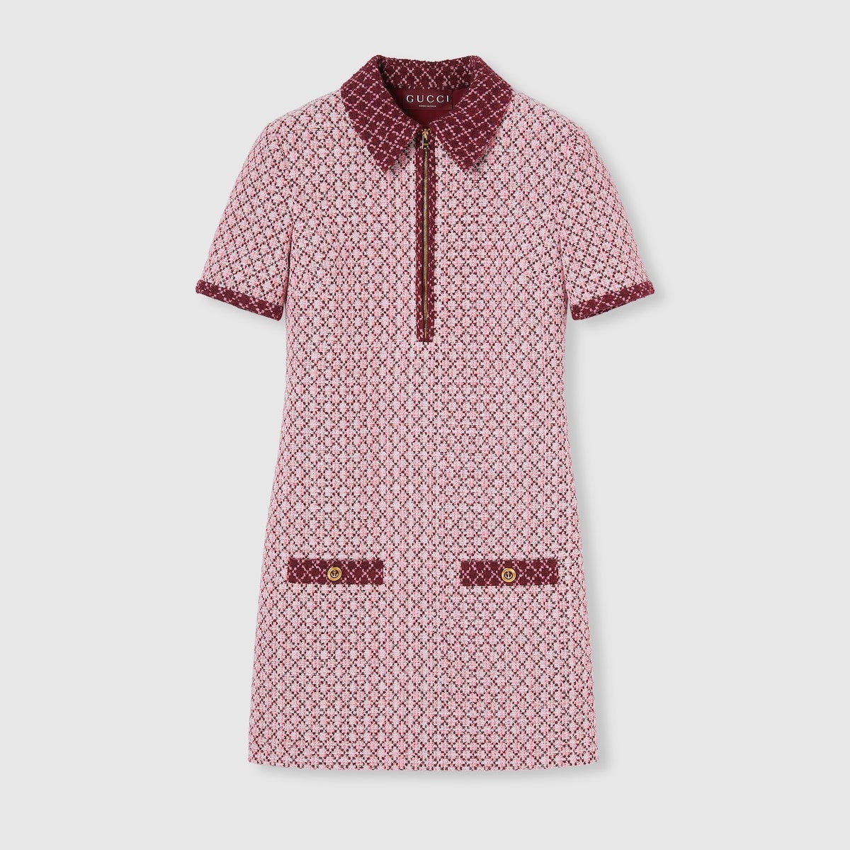 Diamond cotton bouclé dress - 1