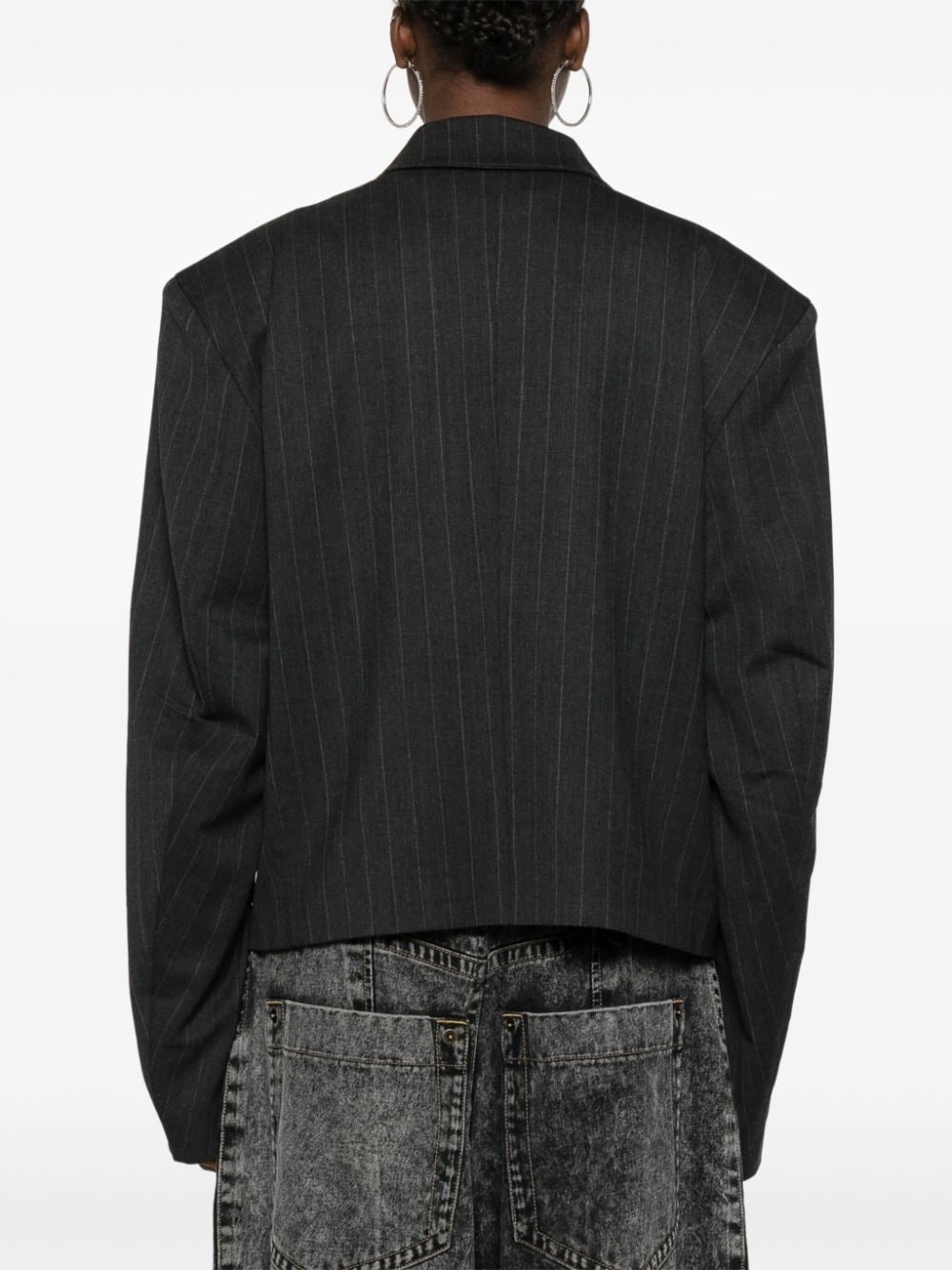 pinstripe blazer - 4