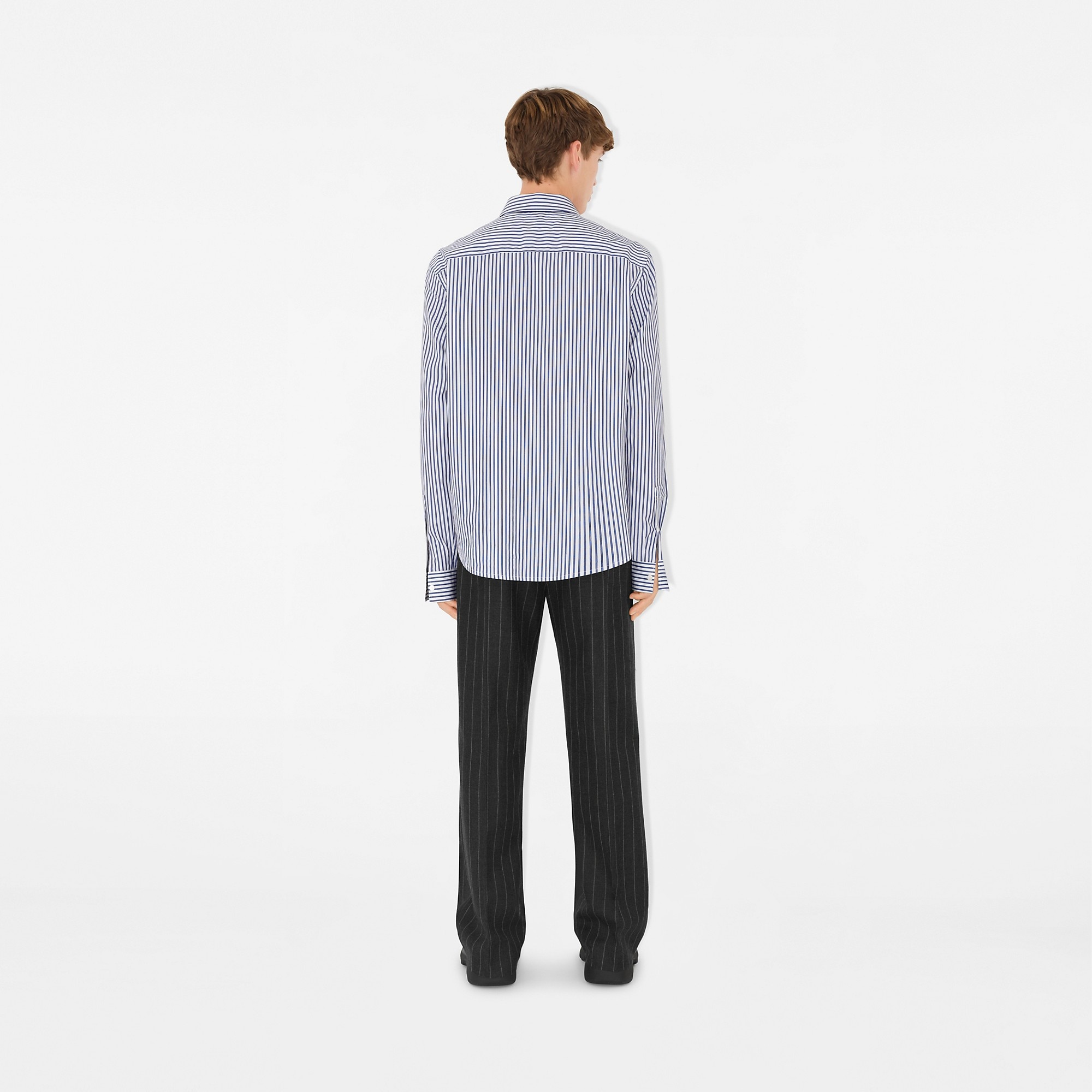 Relaxed Fit Striped Cotton Shirt - 4