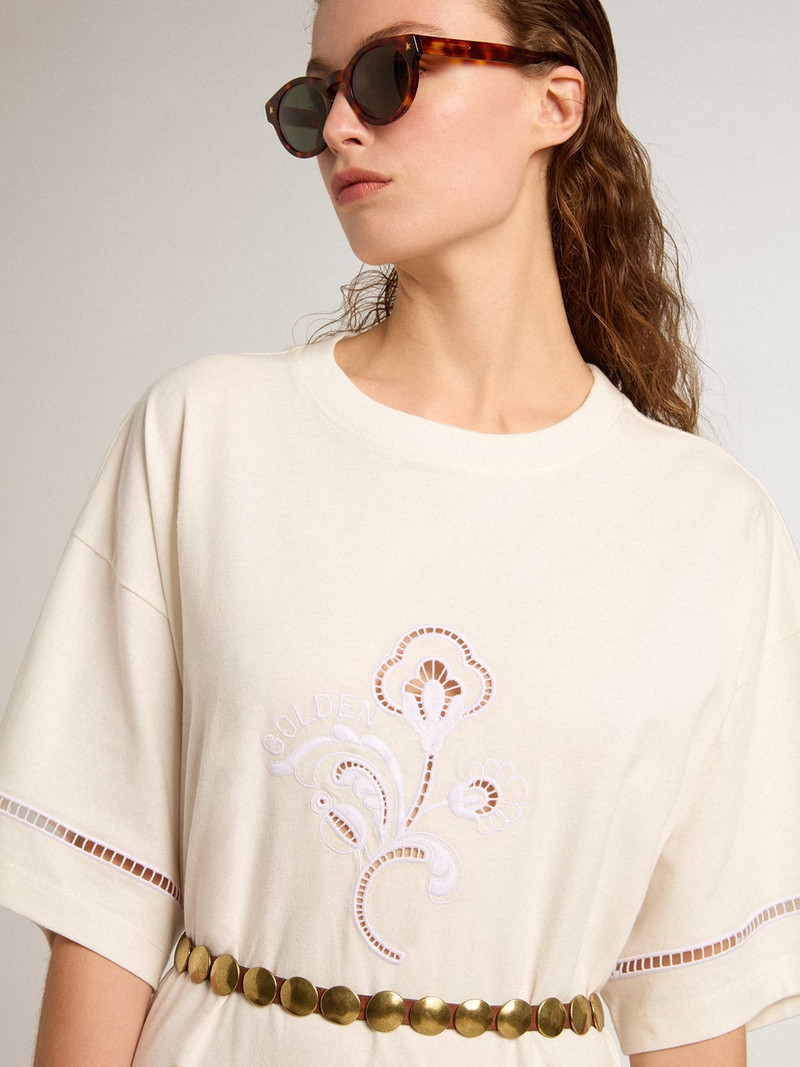 White cotton T-shirt dress 2