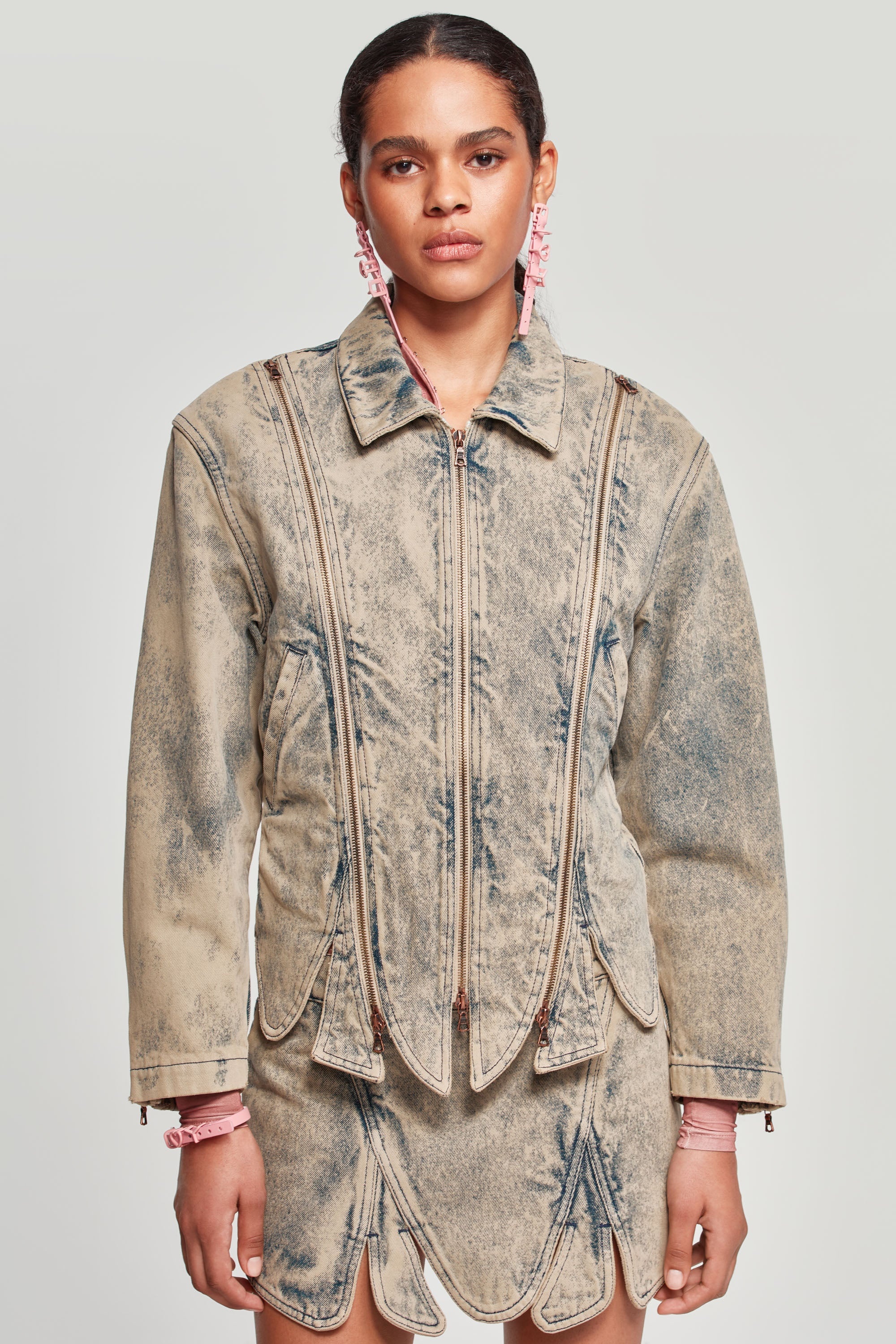 Tudor Zip Denim Jacket - 6
