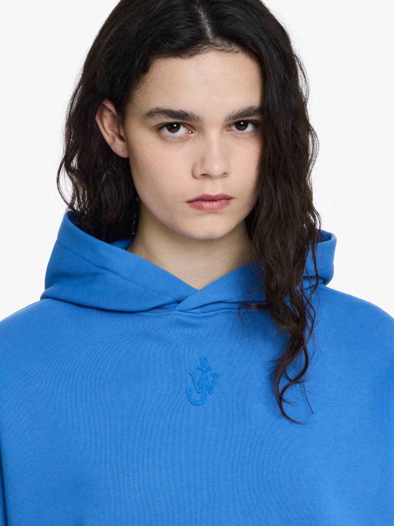 ANCHOR EMBROIDERY CROPPED HOODIE 4