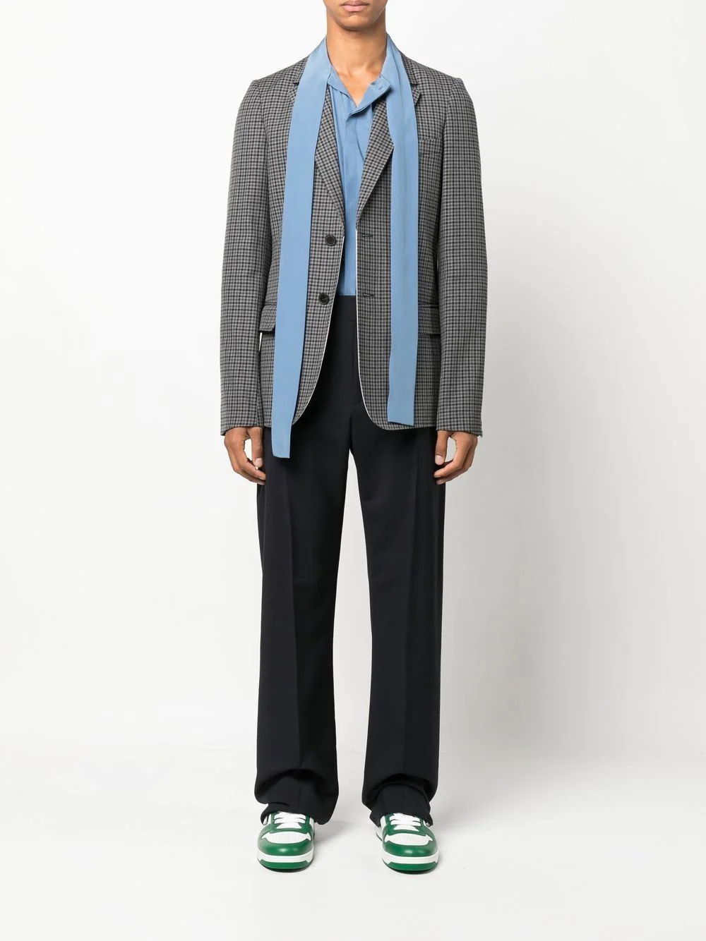 check virgin-wool blazer - 2