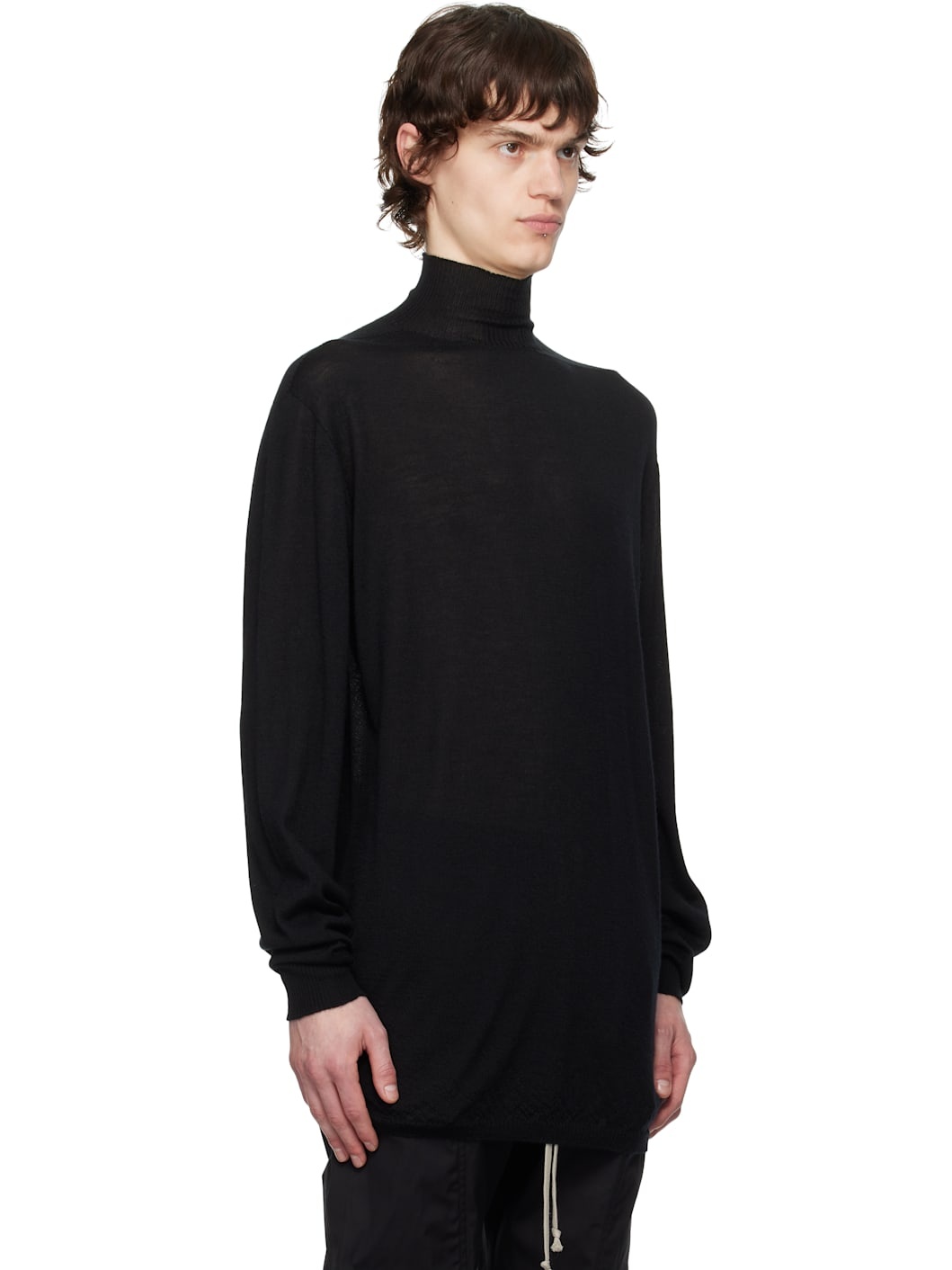 Black Hollywood Oversized Turtleneck - 2