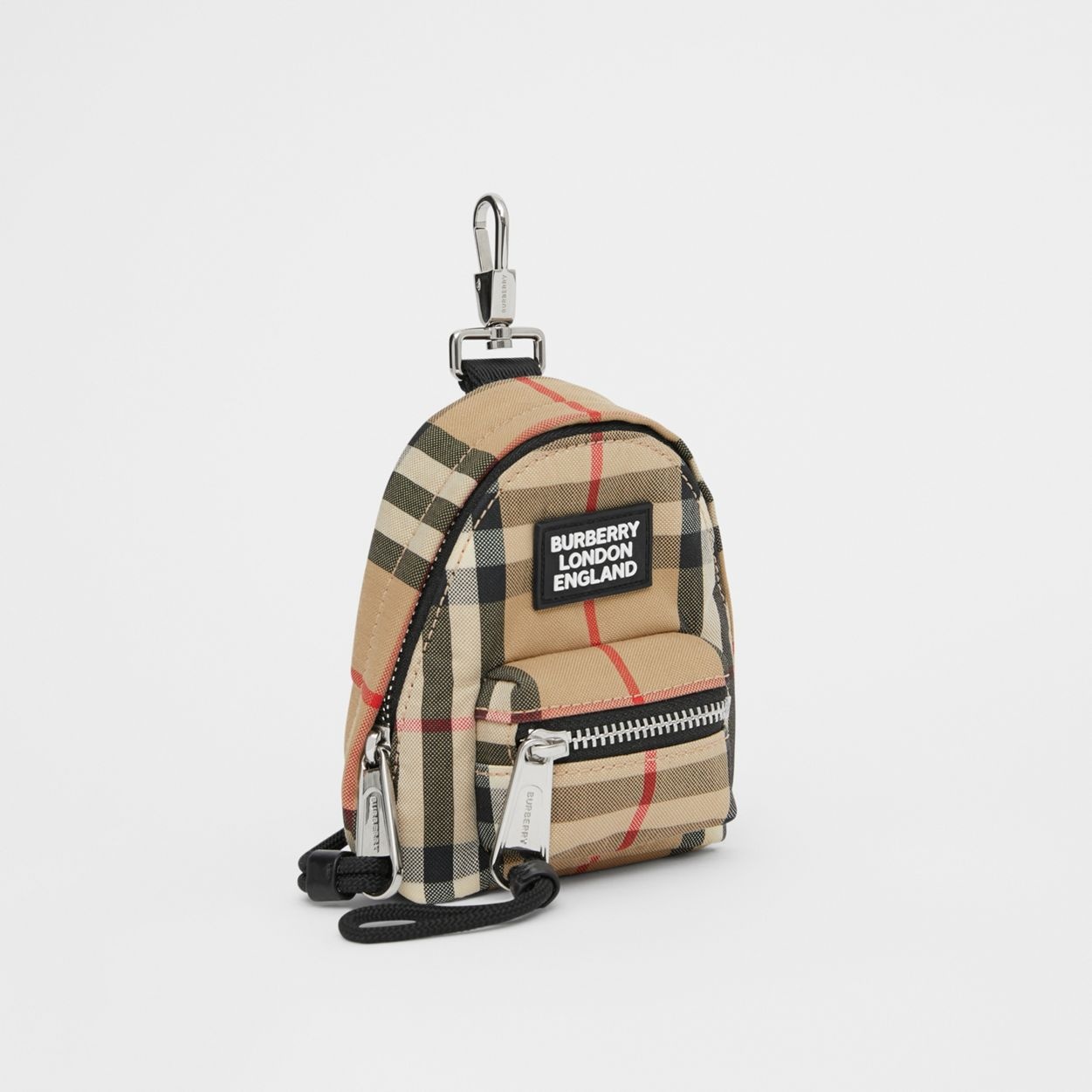 Vintage Check Backpack Charm - 6