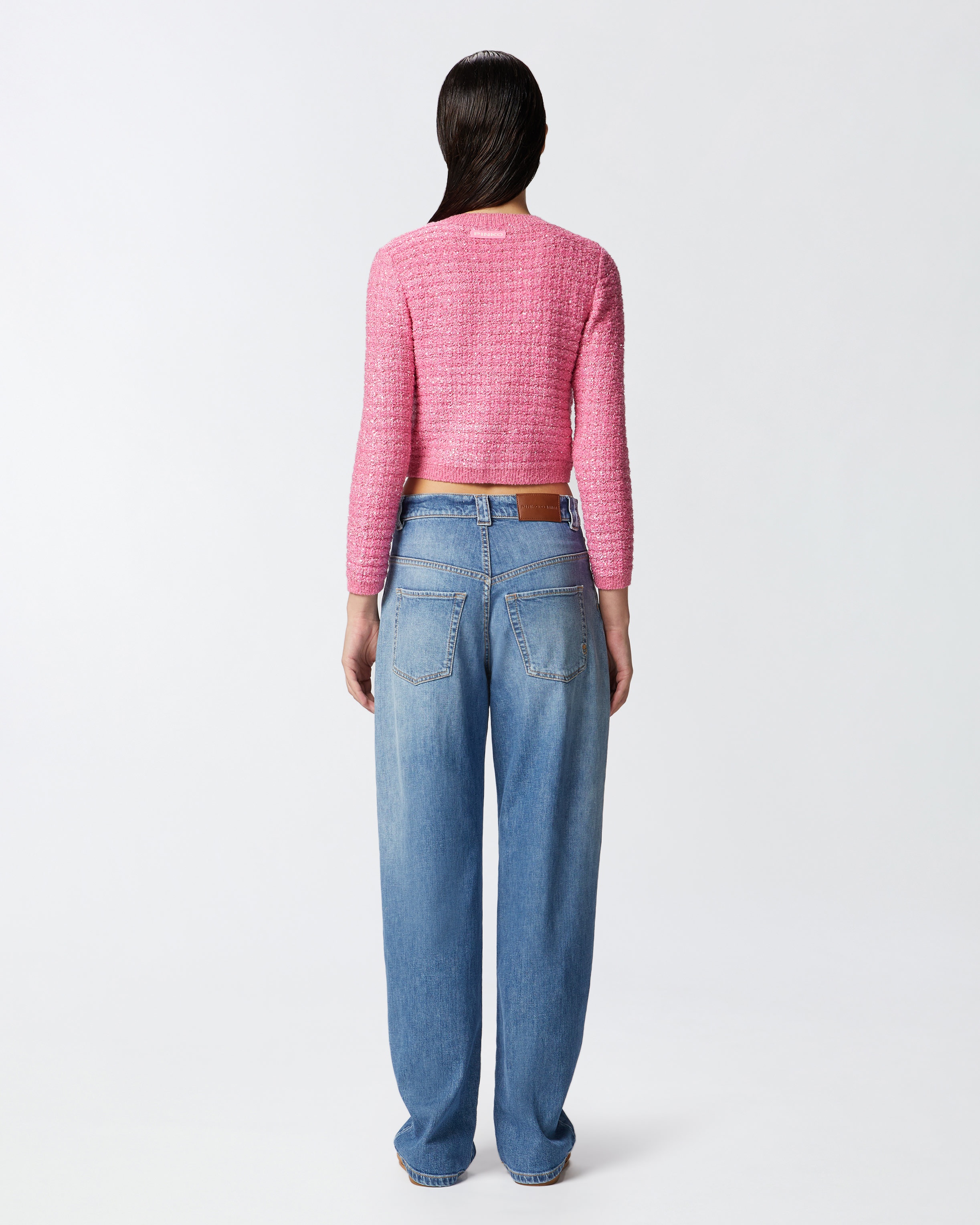 SHORT JACKET WITH SEQUINS AND BREAST POCKETS - 4