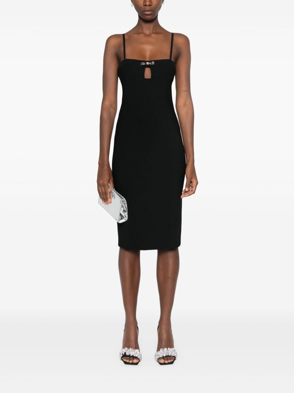 bow-embellished midi dress - 2