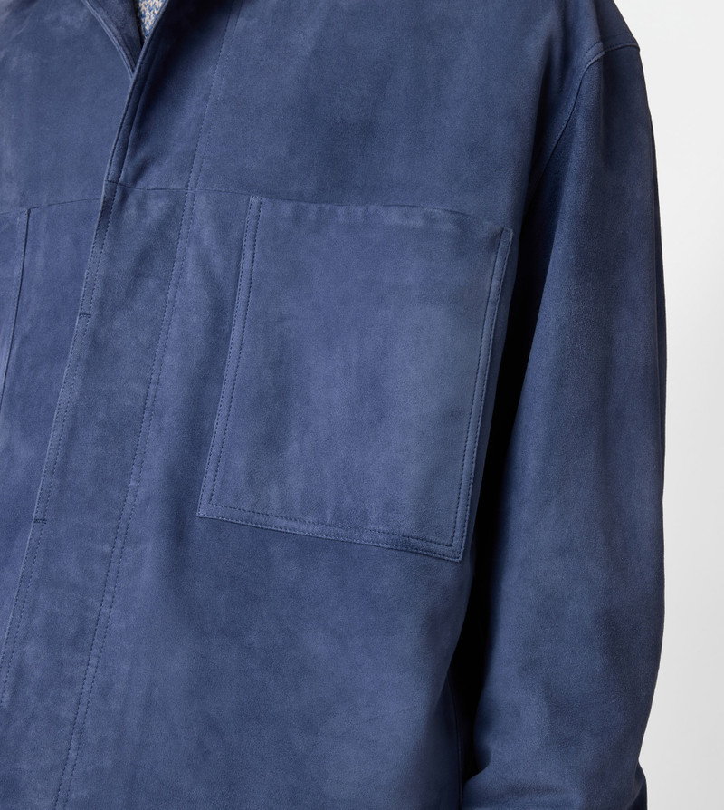 PASHMY COACH JACKET IN SUEDE - BLUE 6