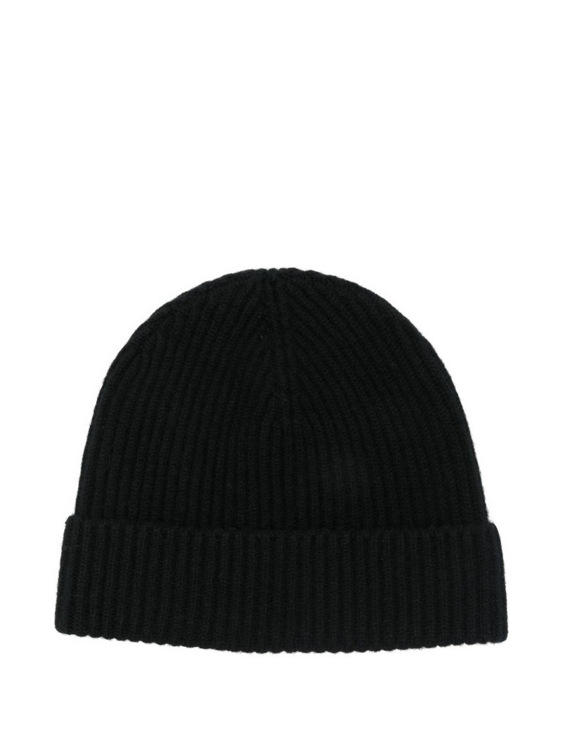 Sunspel cashmere ribbed beanie hat outlook
