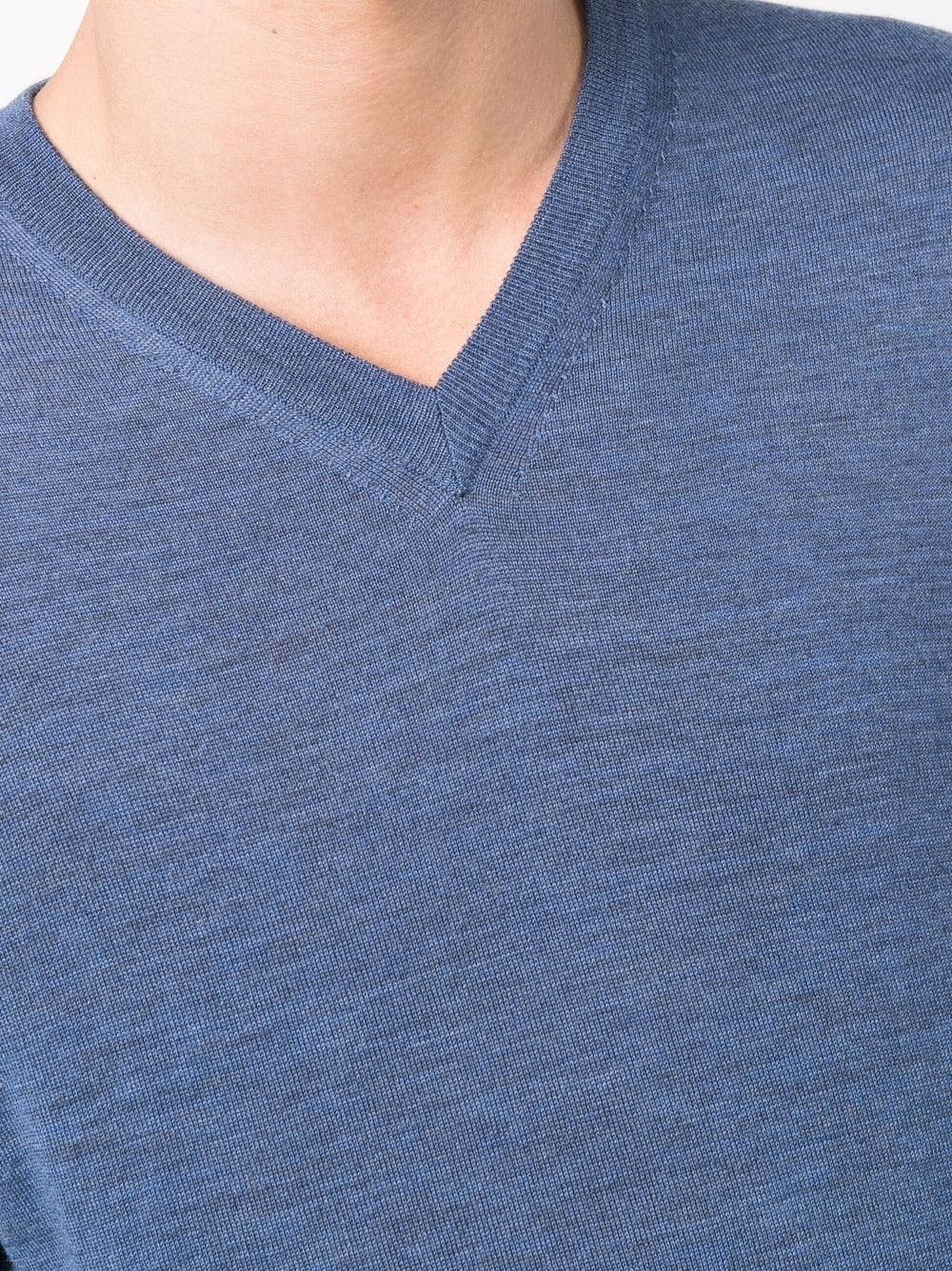 merino V-neck jumper - 5