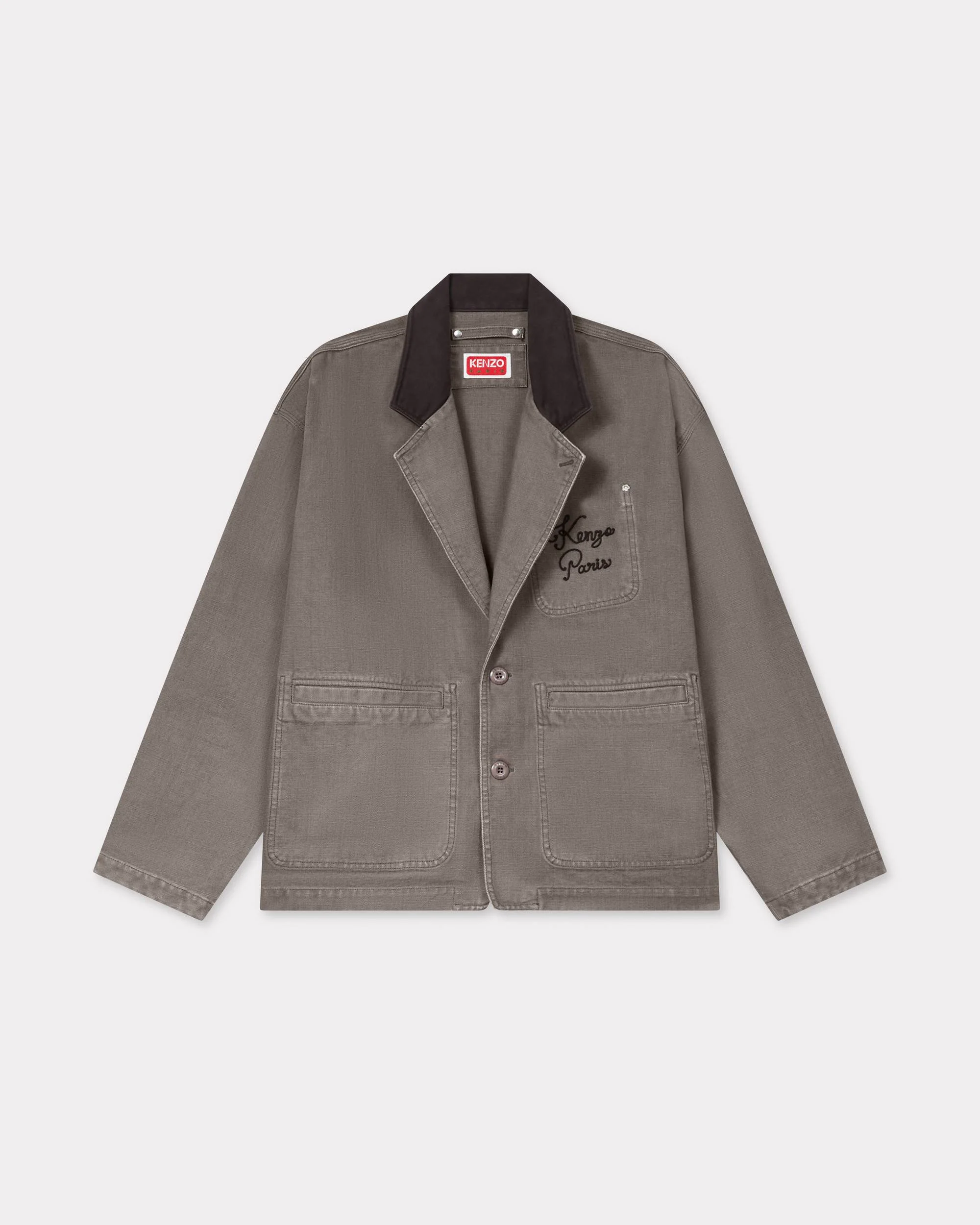 'KENZO Paris Chainstitch' workwear jacket in washed cotton - 1