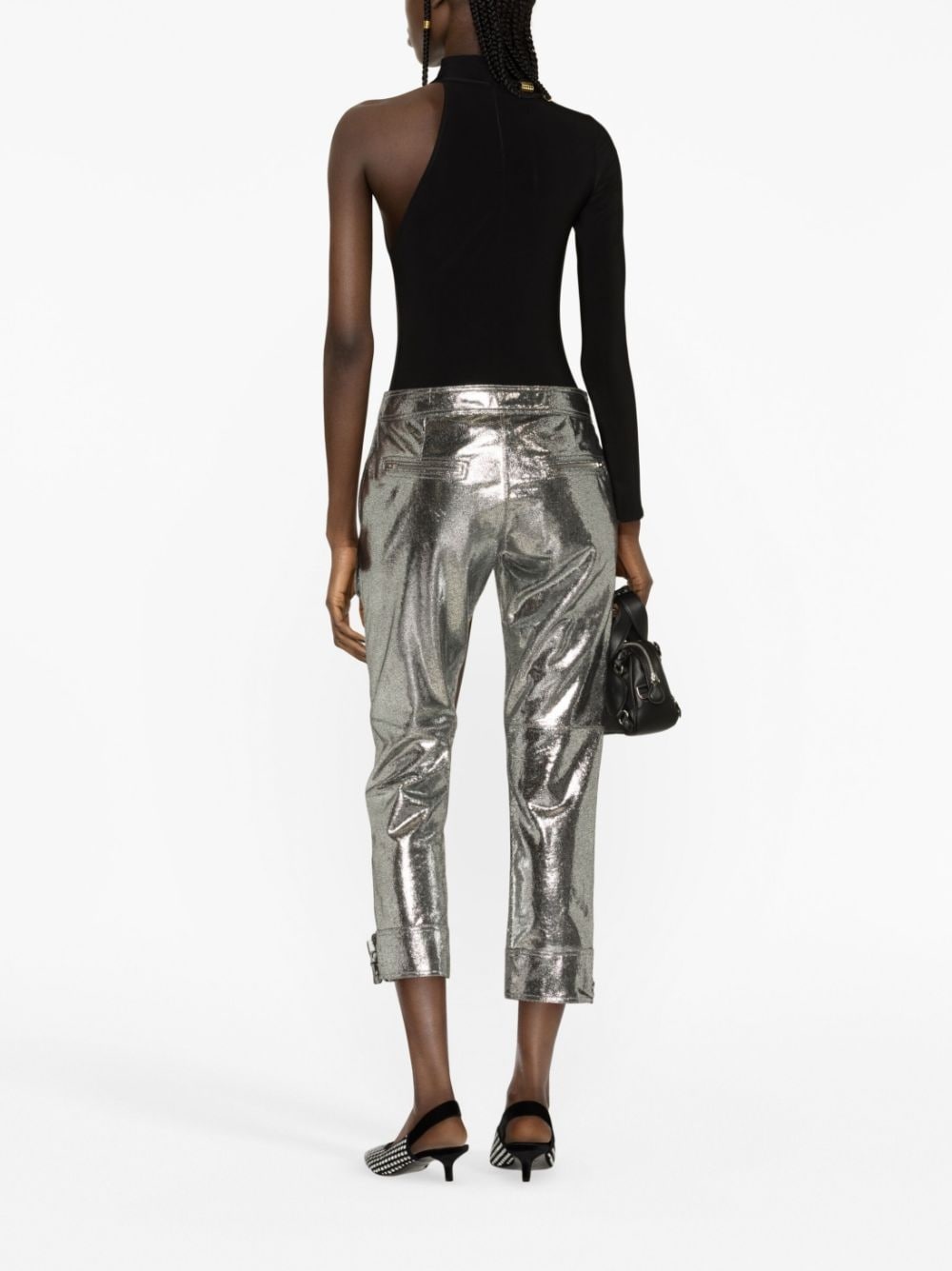 Ciane metallic cropped trousers - 4