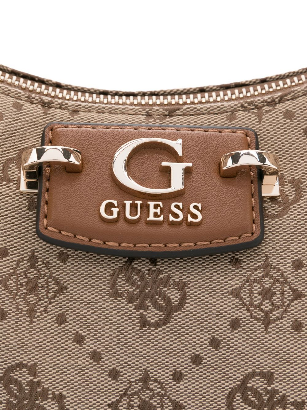 logo-plaque curved shoulder bag - 3
