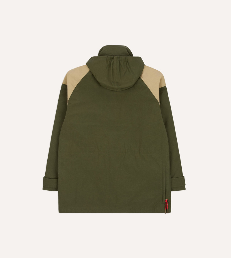 Olive and Ecru Nylon Windbreaker 9