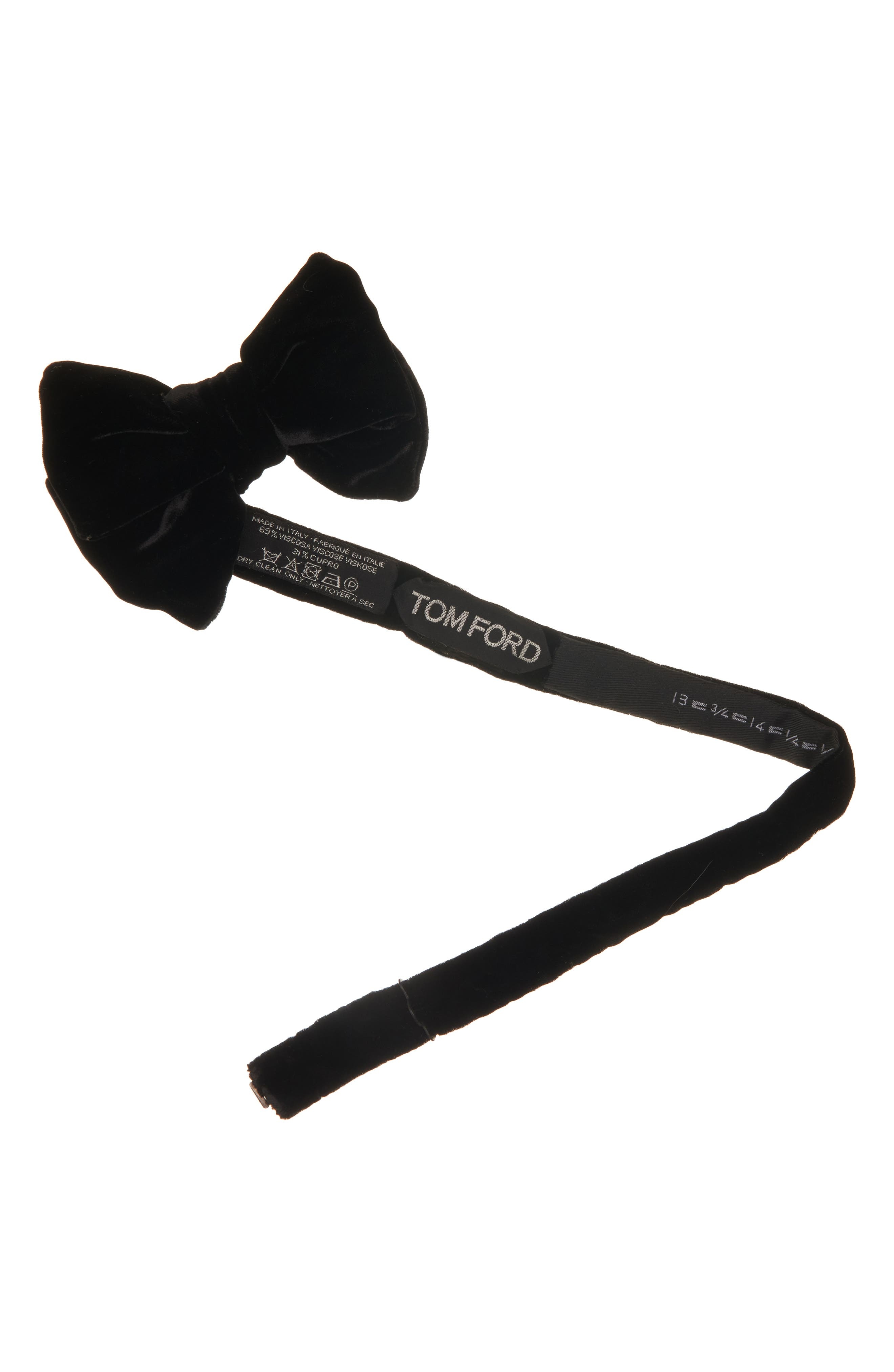 Fluid Velvet Bow Tie - 4