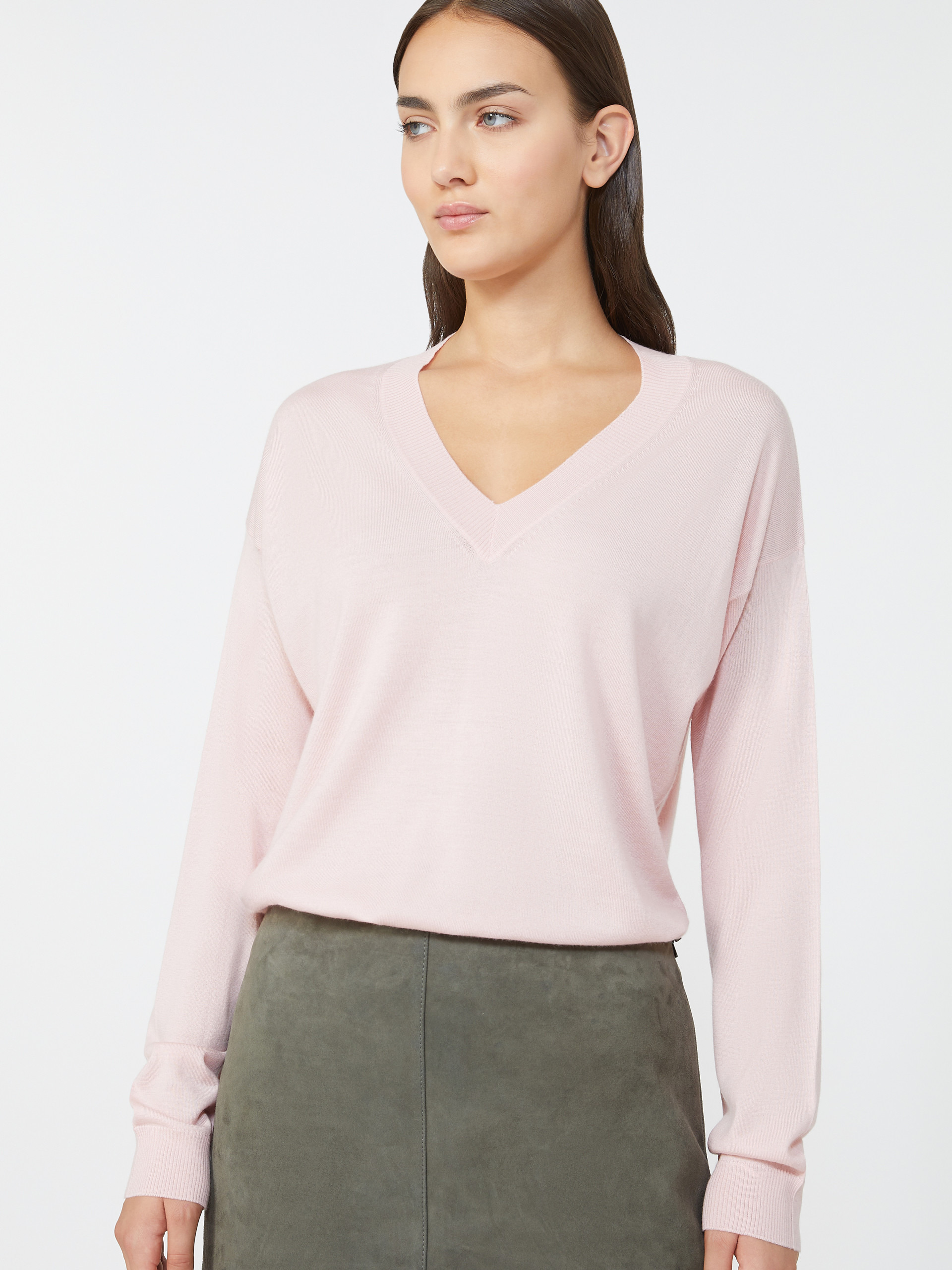 FIOCCHI Wool and cashmere V-neck jumper - 5