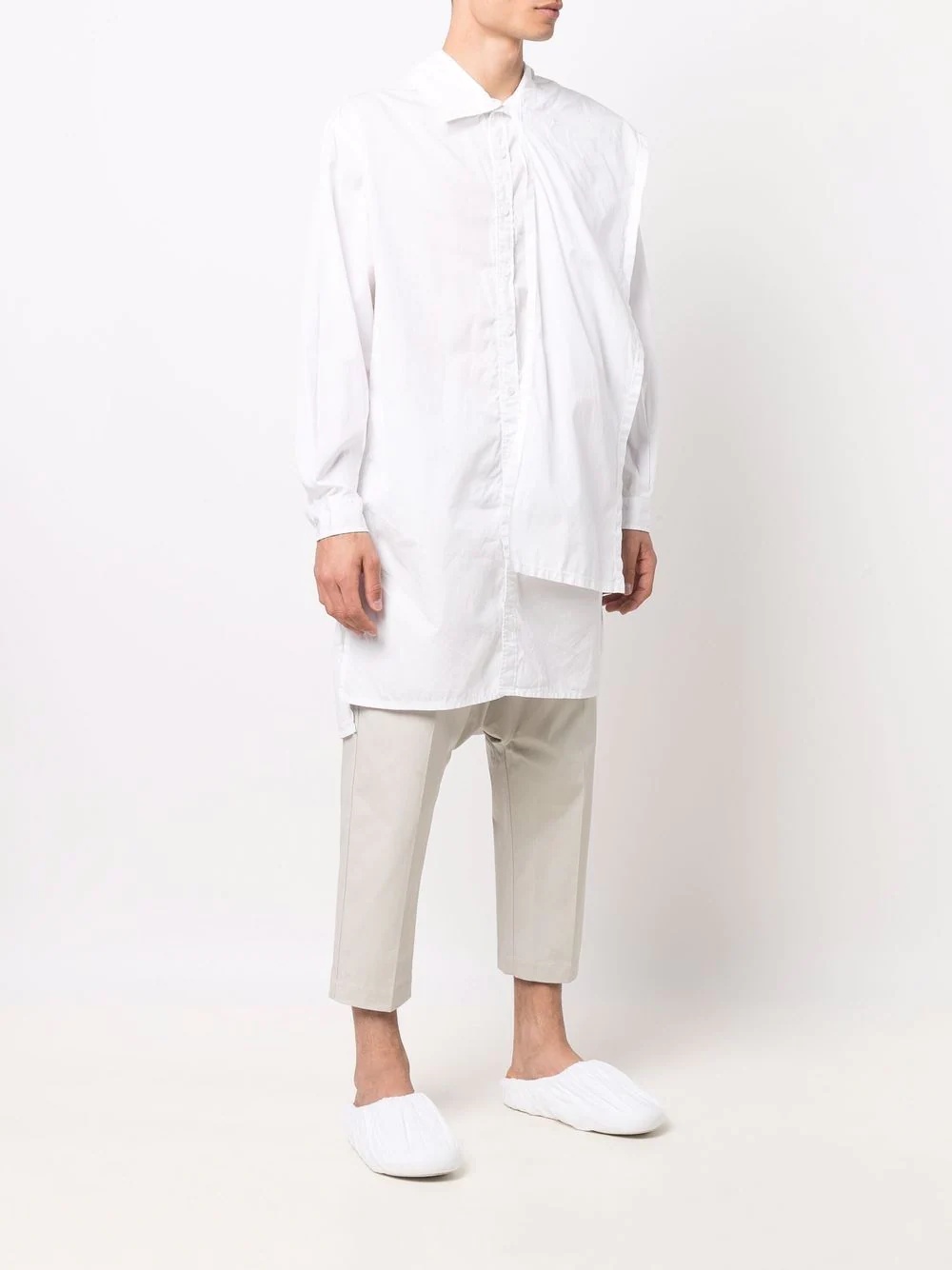 long-sleeve button-fastening shirt - 3