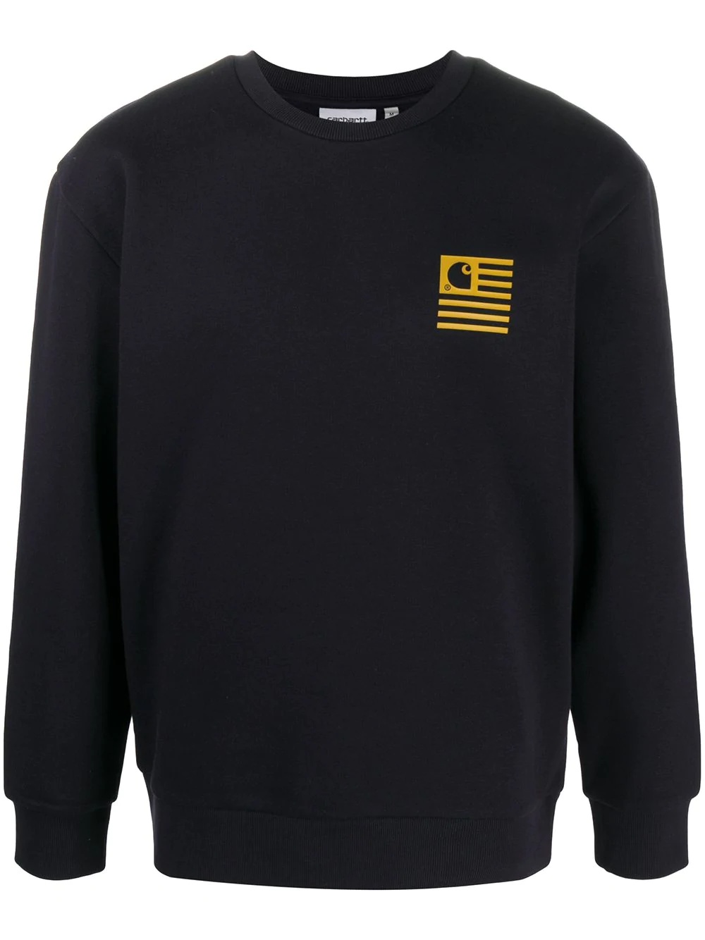 long-sleeved rear logo print jumper - 1