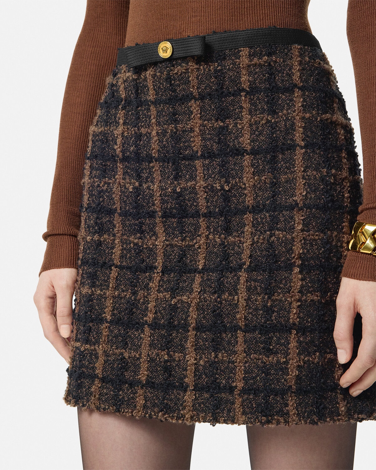 Bouclé Tweed Pencil Skirt - 3