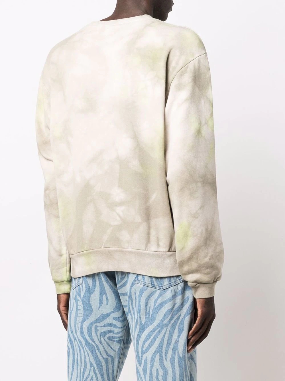 tie dye-print crew neck sweatshirt - 4