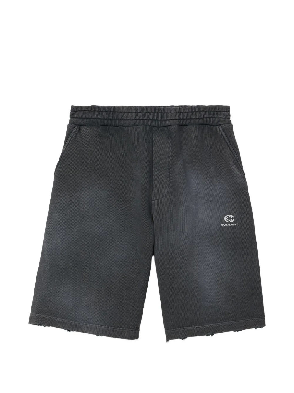 logo raw-hem shorts - 1