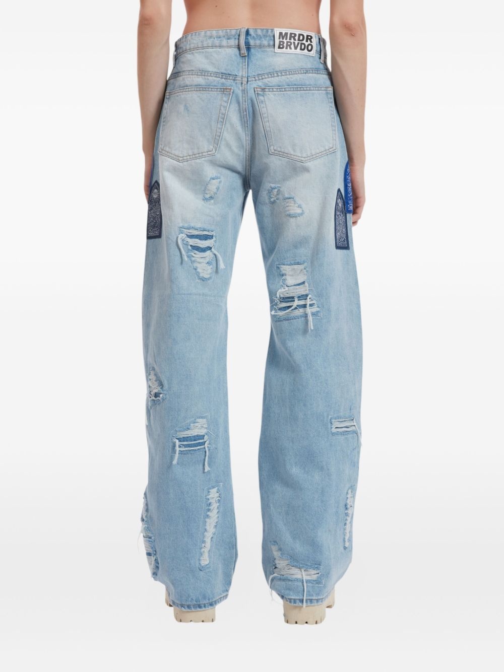 side-patch jeans - 5